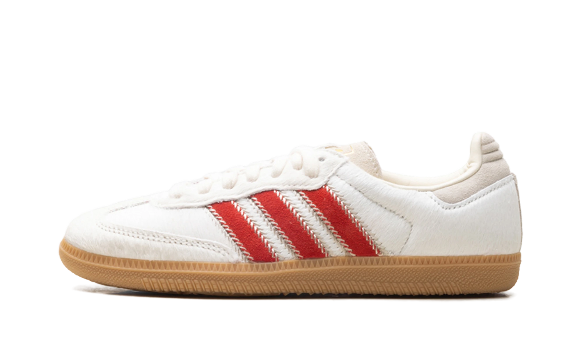 Adidas Samba OG Pony Hair Wonder Beige Better Scarlet (JS3935) - side view