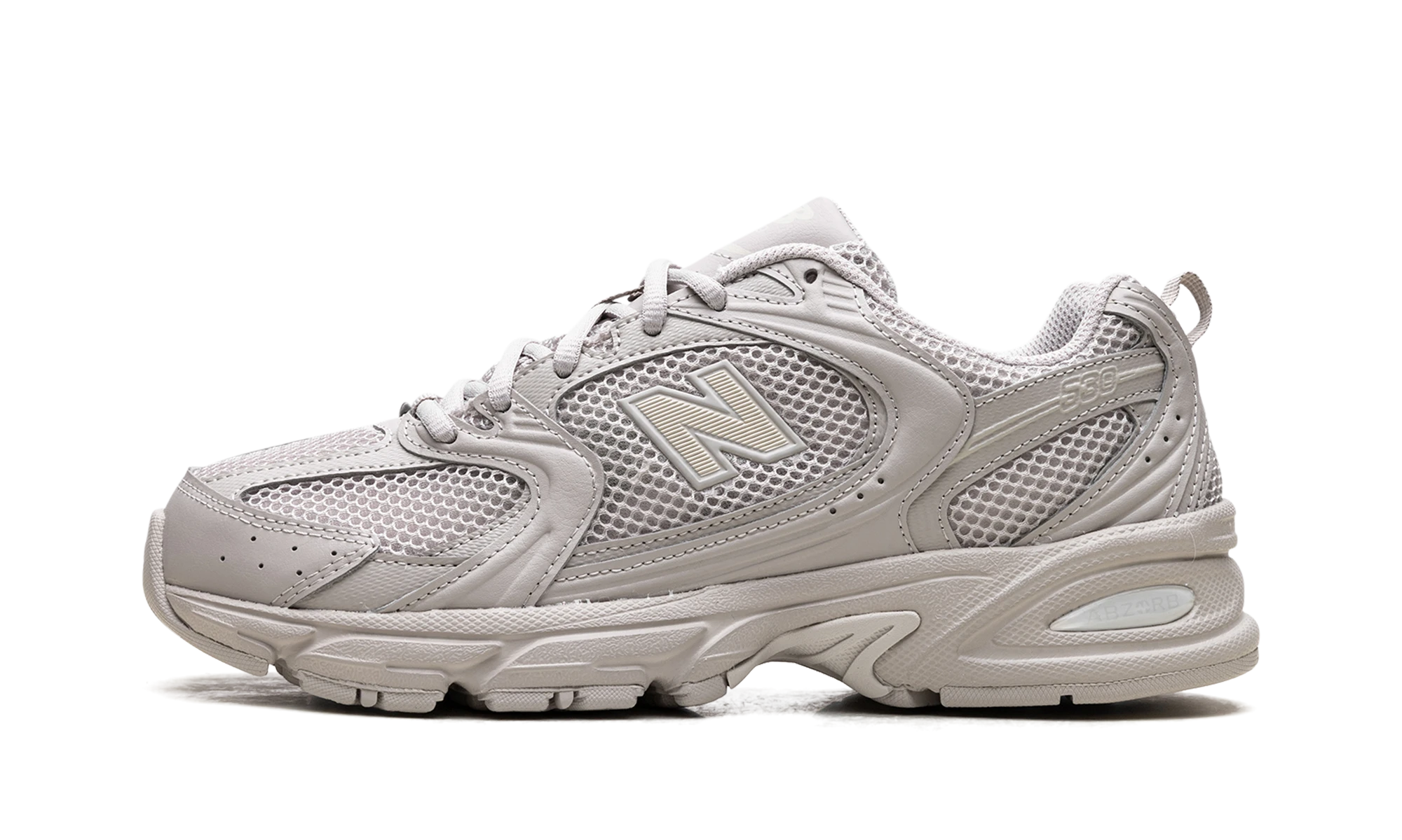 Sneaker New Balance 530 Moonrock Moonbeam (MR530MM) in leather — outer profile view.
