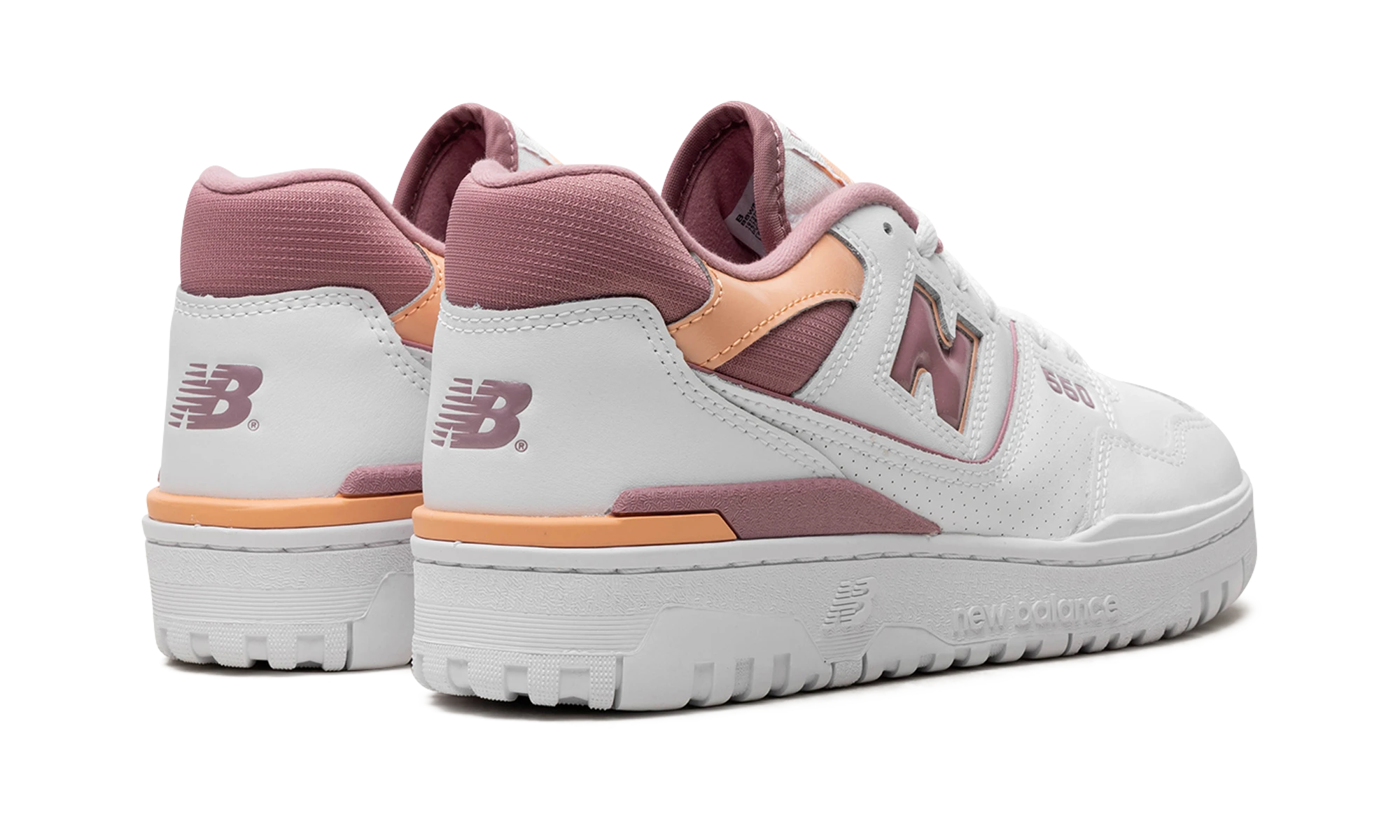 Outer rubber sole of the New Balance 550 Rosewood Hazy Peach (BBW550EA).