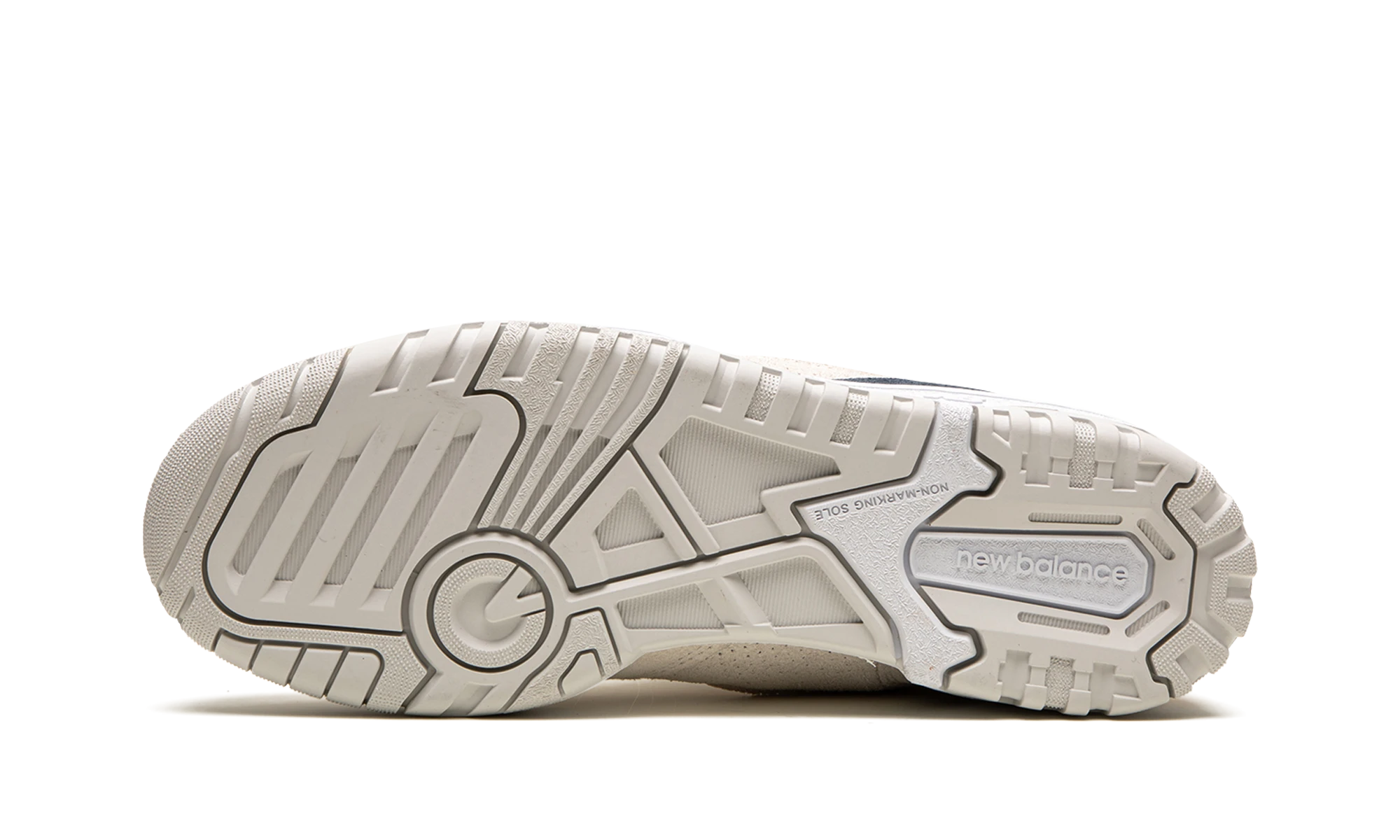 Outer rubber sole of the New Balance 550 Sea Salt Navy Raw Sugar (BBW550AB).