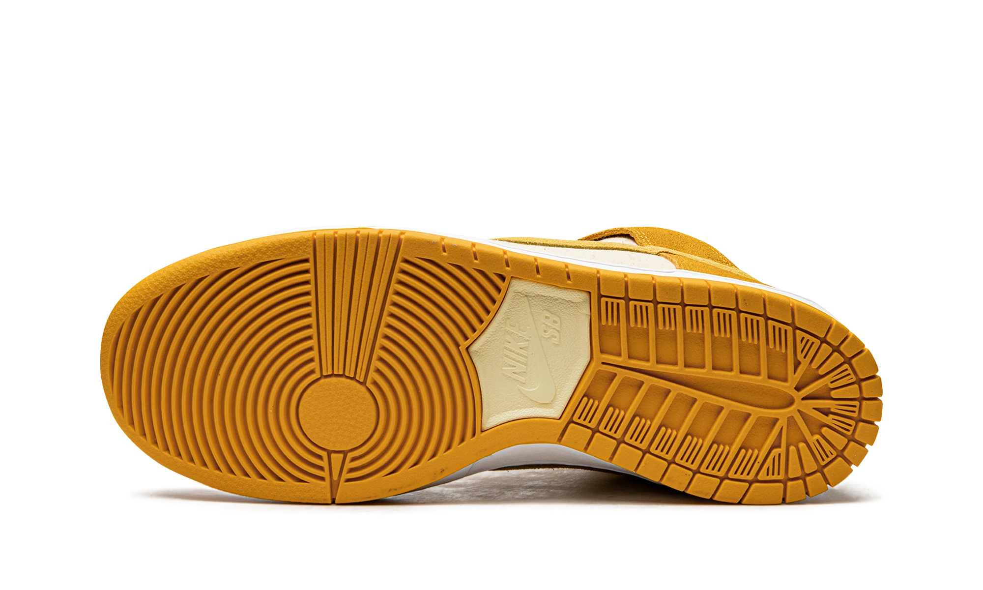 Outer rubber sole of the Nike SB Dunk High Pineapple (DM0808-700).