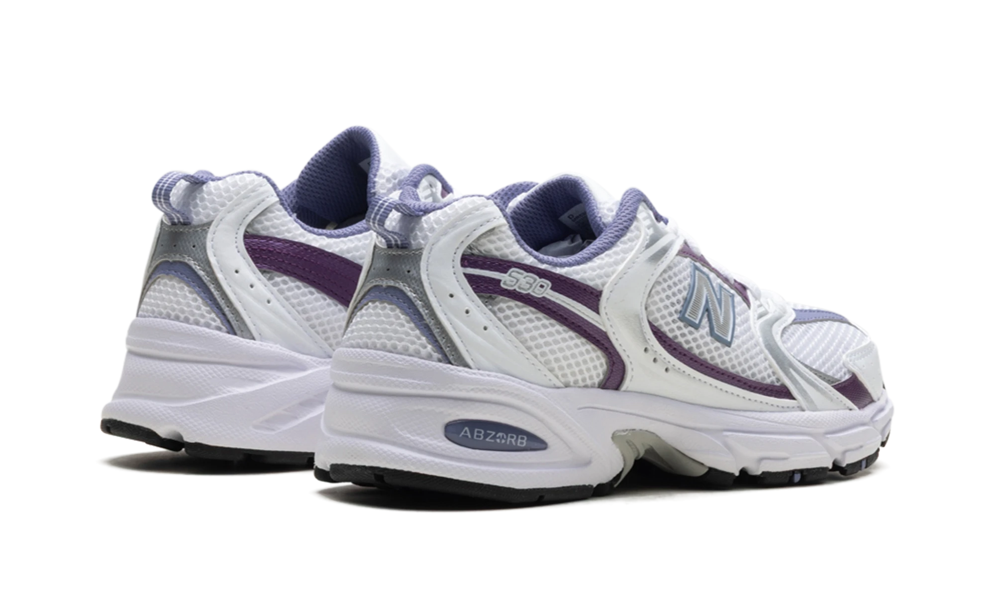 Par de zapatillas New Balance 530 White Violet (MR530RE) nuevas y auténticas con caja original.