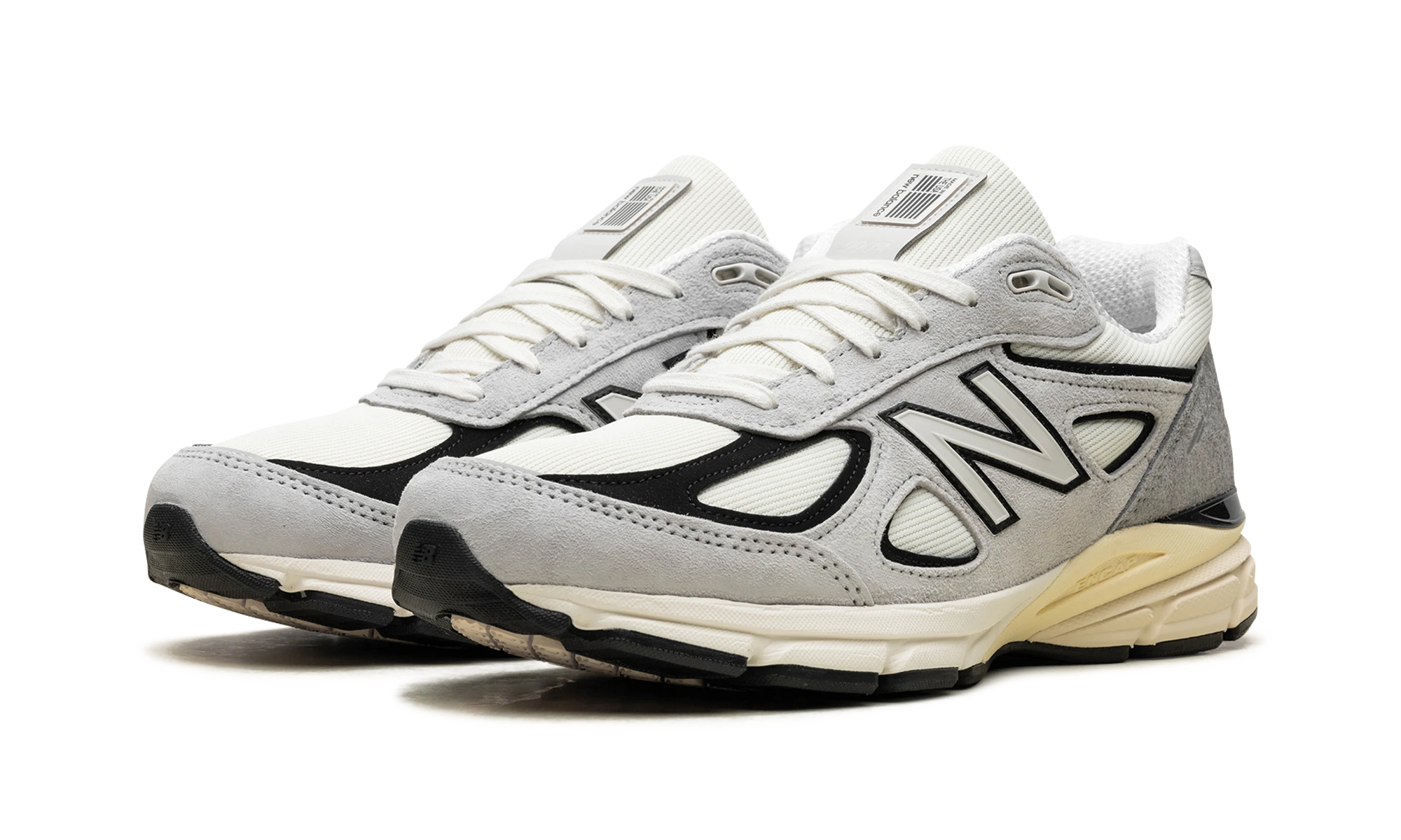 New Balance 990v4 MiUSA Teddy Santis Grey Black Cream (U990TG4) - front view