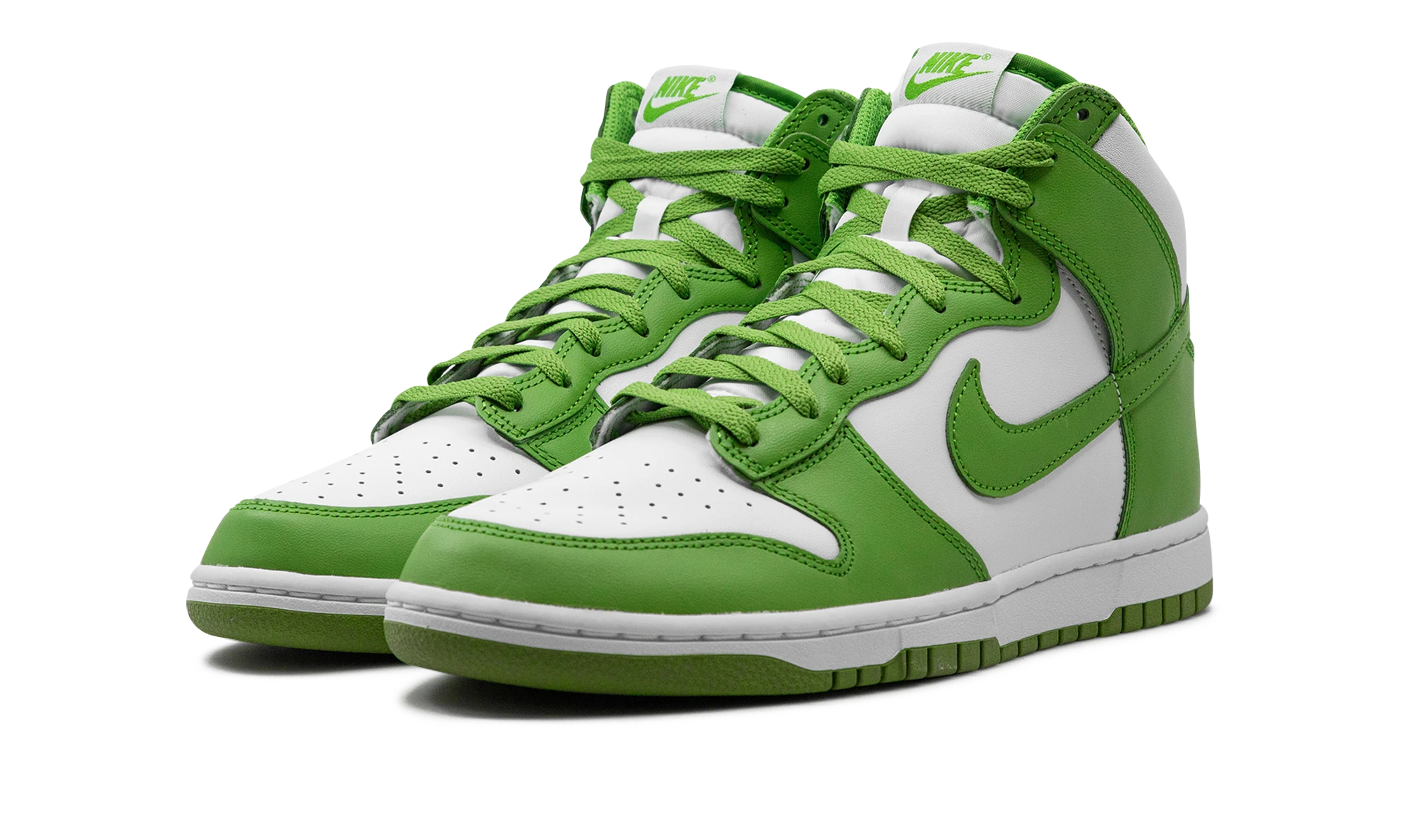 Detail der Innenseite des sneaker Nike Dunk High Retro Chlorophyll (DV0829-101) blanc.