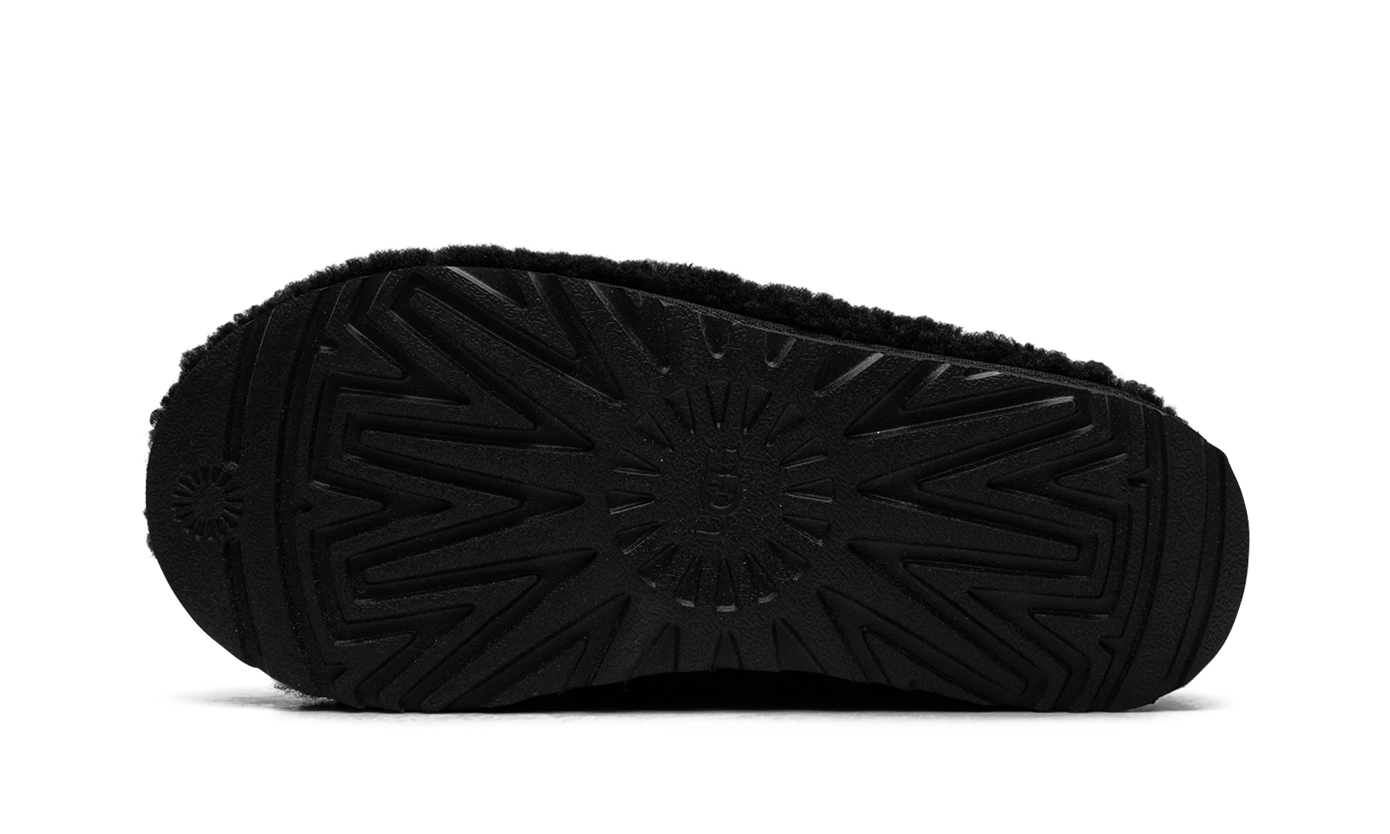 Outer rubber sole of the UGG Tasman Maxi Curly Slipper Black (1158356-BLK).