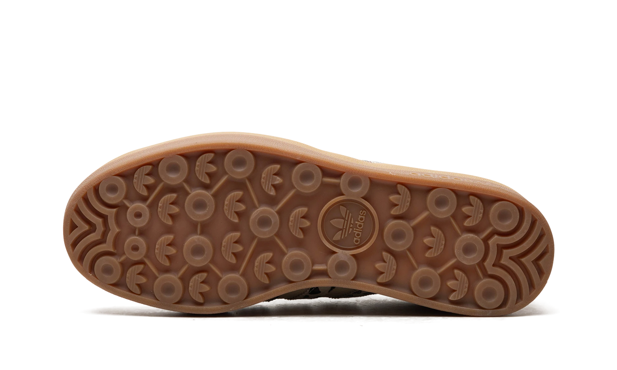 Outer rubber sole of the Adidas Gazelle Bold Cream Black Leopard (JI1370).