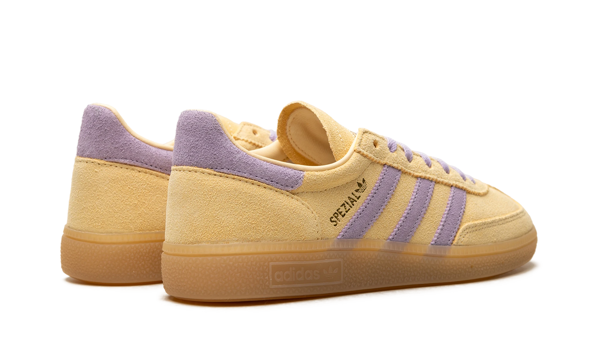 Detail der Innenseite des sneaker Adidas Handball Spezial Orange Tint Powder Plum Gum (JR3617) orange, violet et marron.