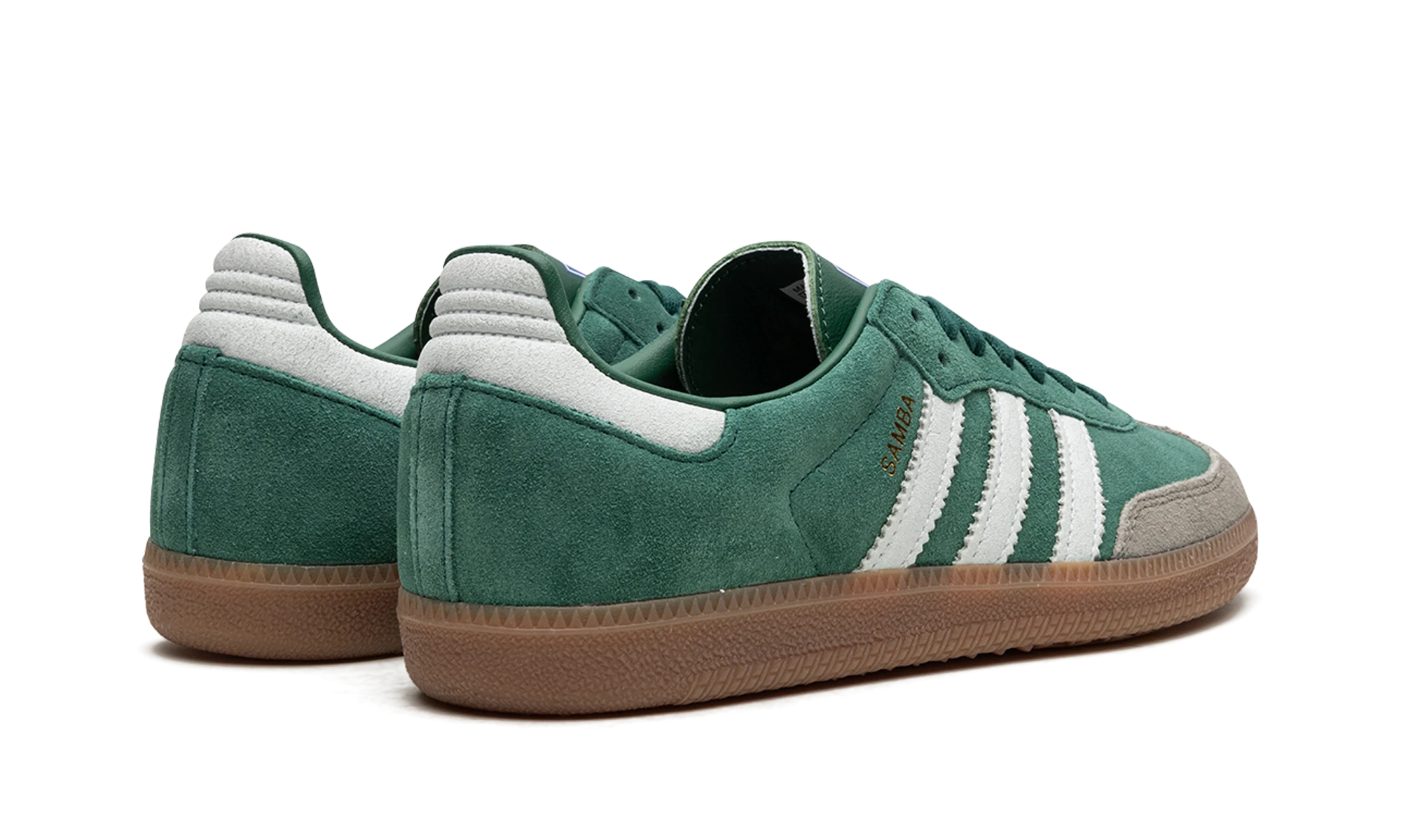 Pair of sneakers Adidas Samba OG Collegiate Green Gum Grey Toe (ID2054) brand new and authentic with original box.