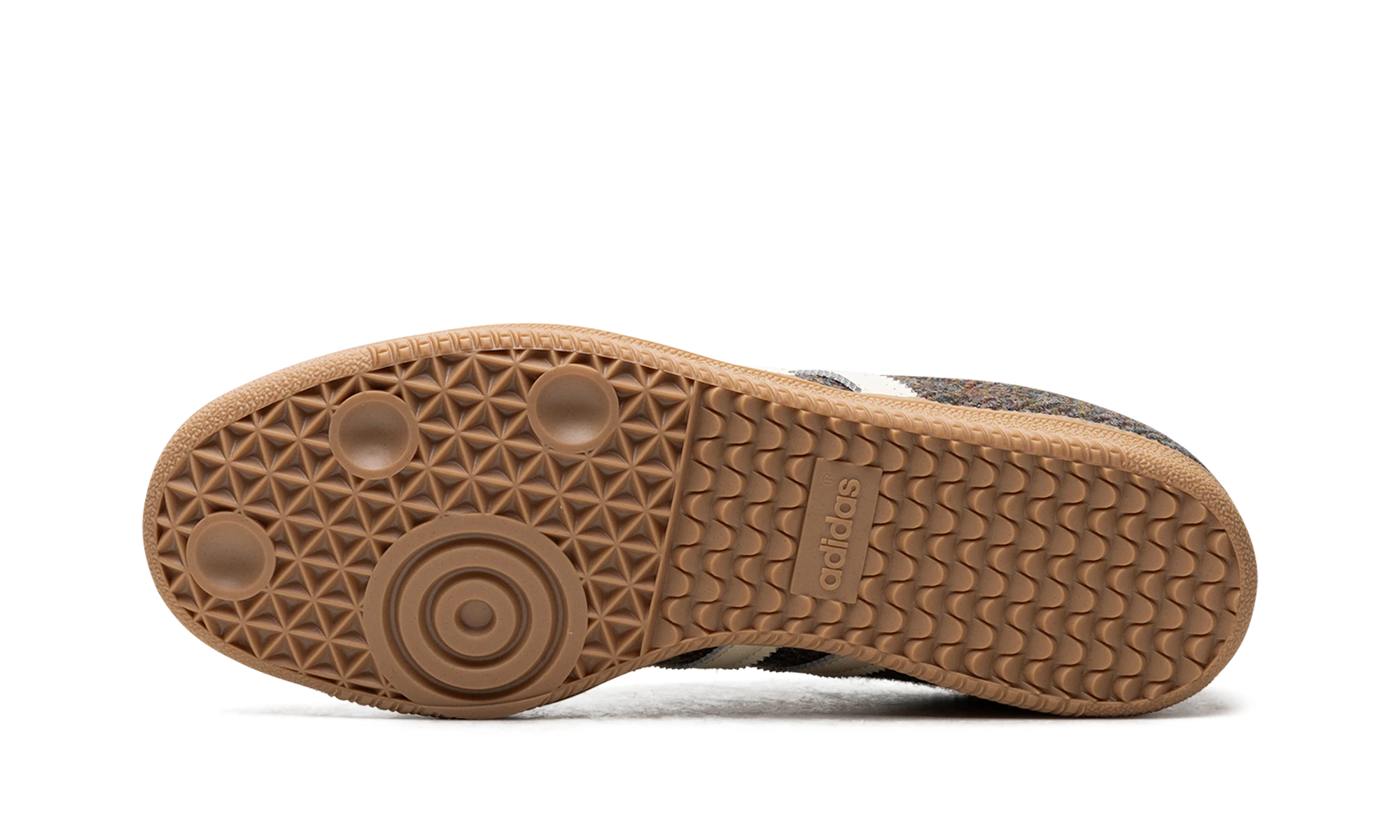 Outer rubber sole of the Adidas Samba OG Dark Brown Tweed (ID1450).