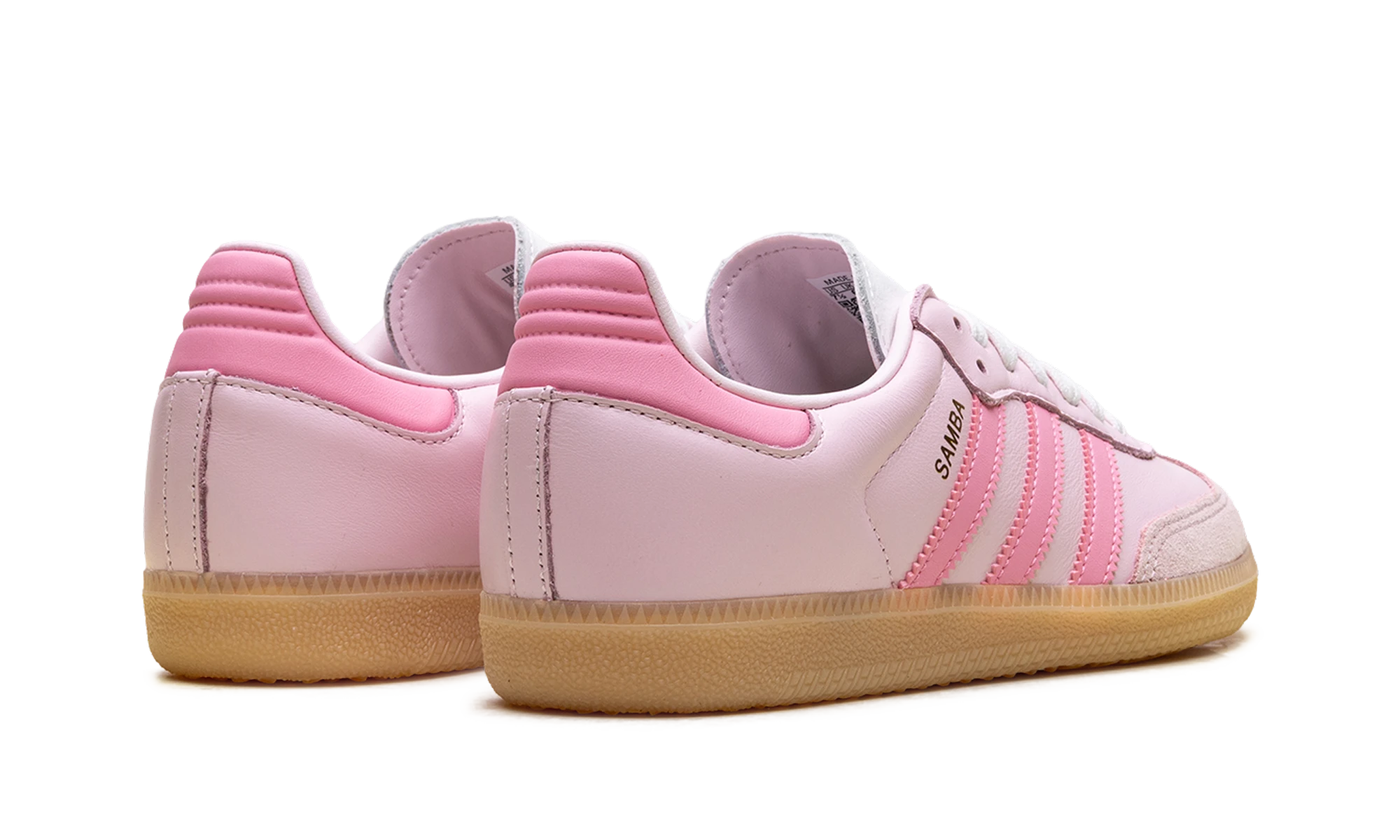Coppia di scarpe Adidas Samba OG Neapolitan Pack Clear Pink (JS4091) nuove e autentiche con scatola originale.
