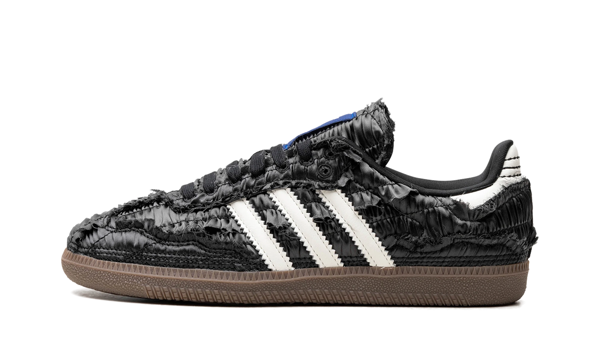 Scarpa Adidas Samba Reverie by Caroline Hú CLOT Black (JQ4749) in pelle nero, bianco e marrone — vista profilo esterno.