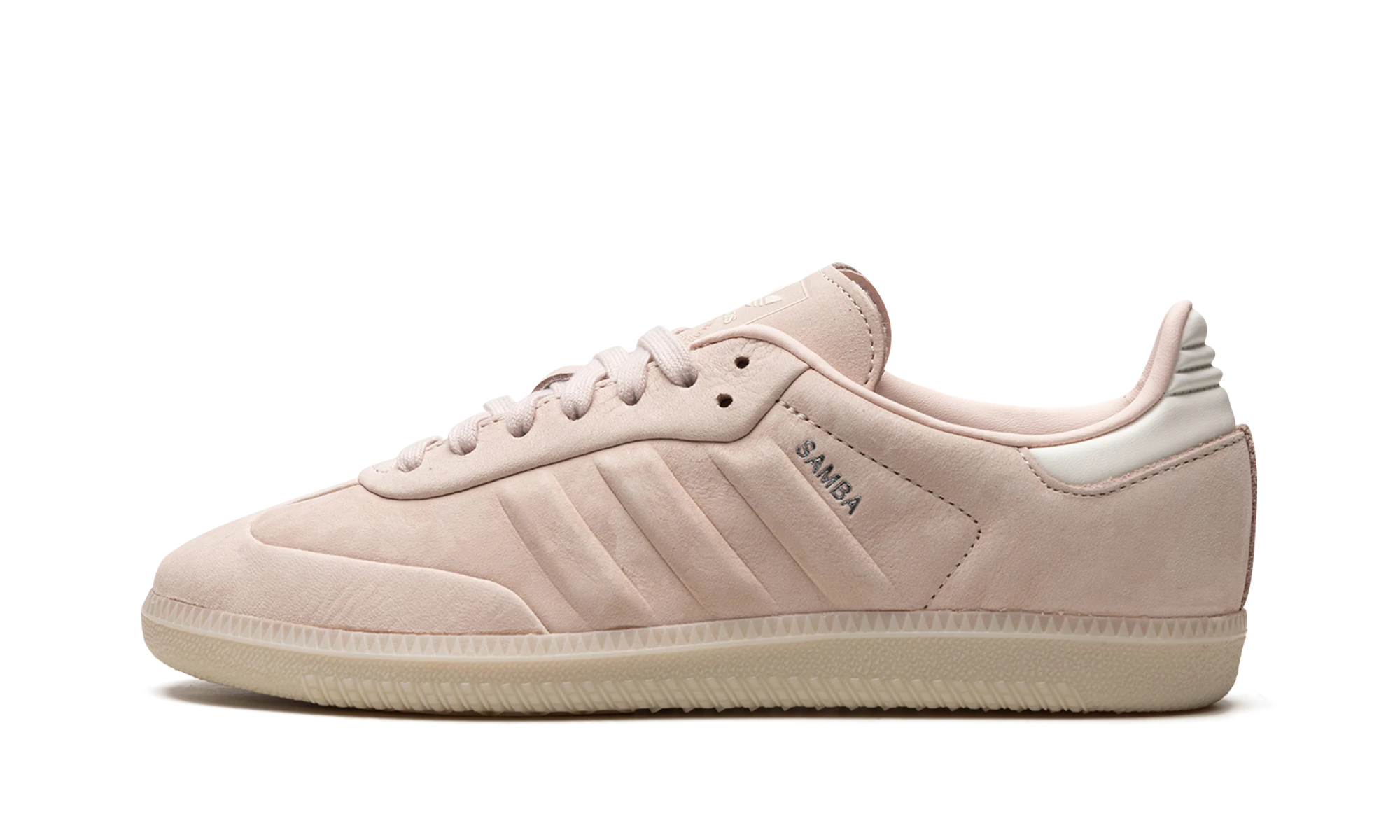 Tenisky Adidas Samba Wonder Quartz (IE4958) z kůže bílý — pohled z vnějšího boku.