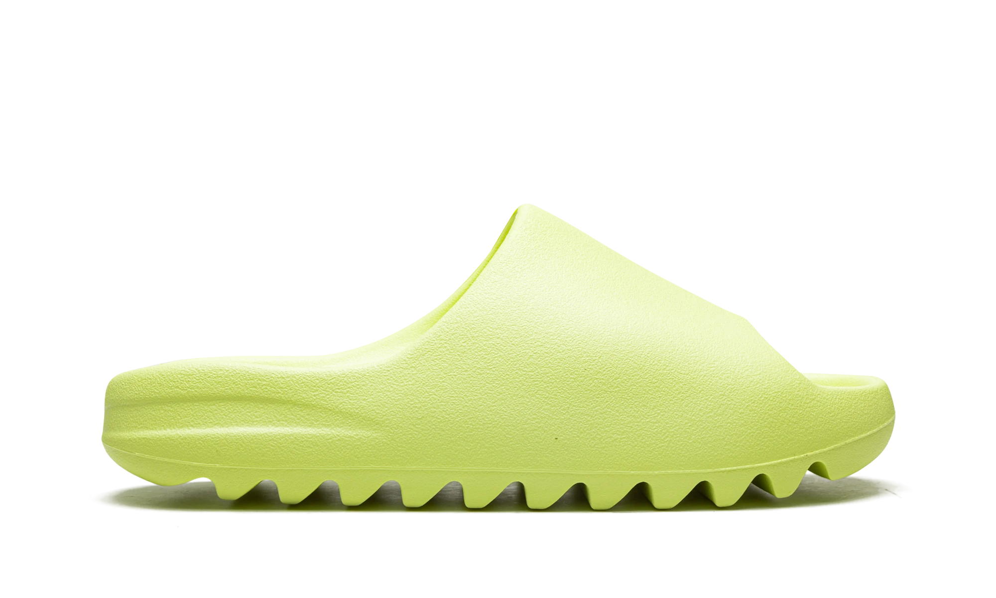 Outer rubber sole of the Adidas Yeezy Slide Glow Green (2022/2023 Restock) (HQ6447).