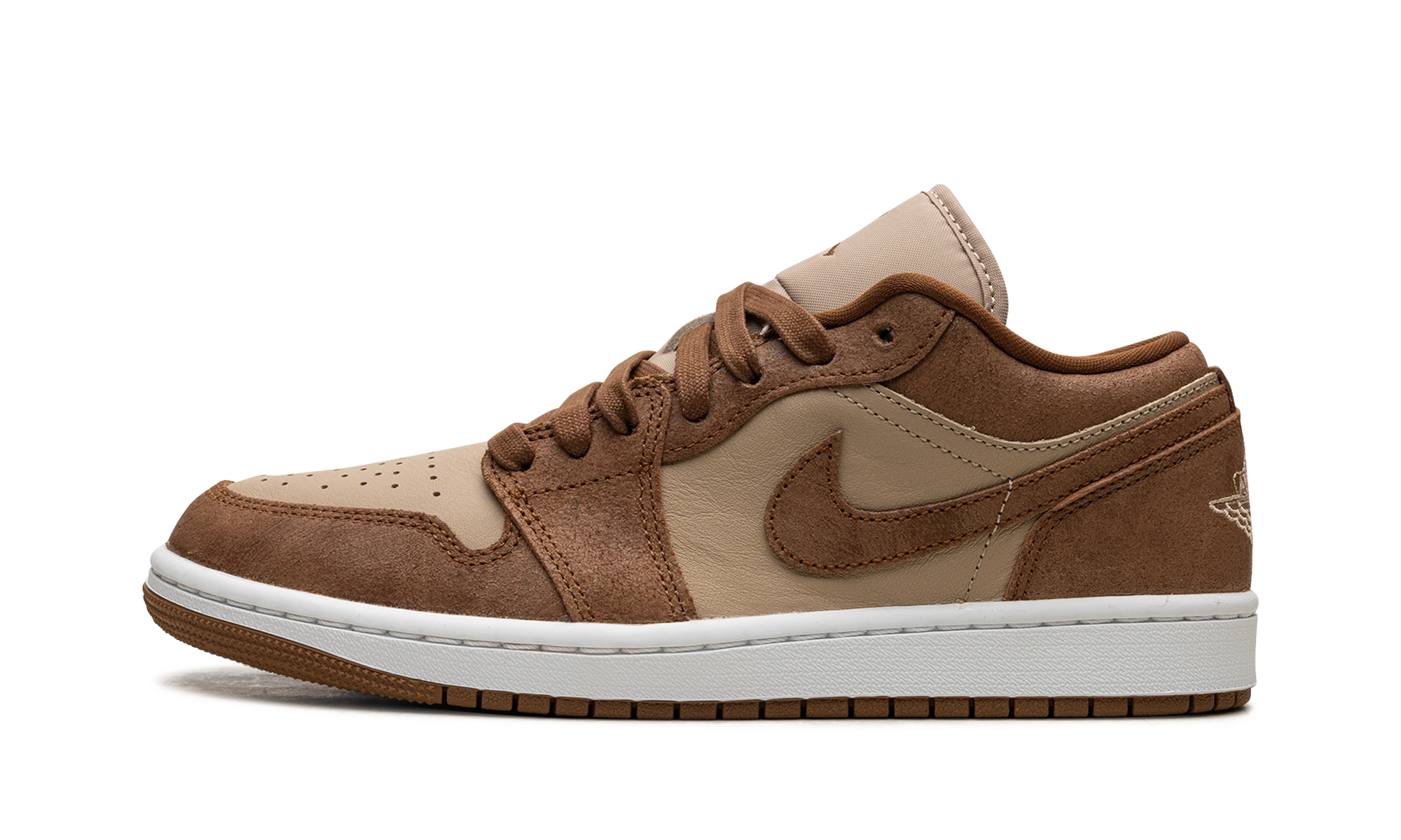 Basket Air Jordan Jordan 1 Low SE Legend Coffee en multicolore, disponible en France, Suisse, Belgique et Luxembourg — vue de profil latéral.