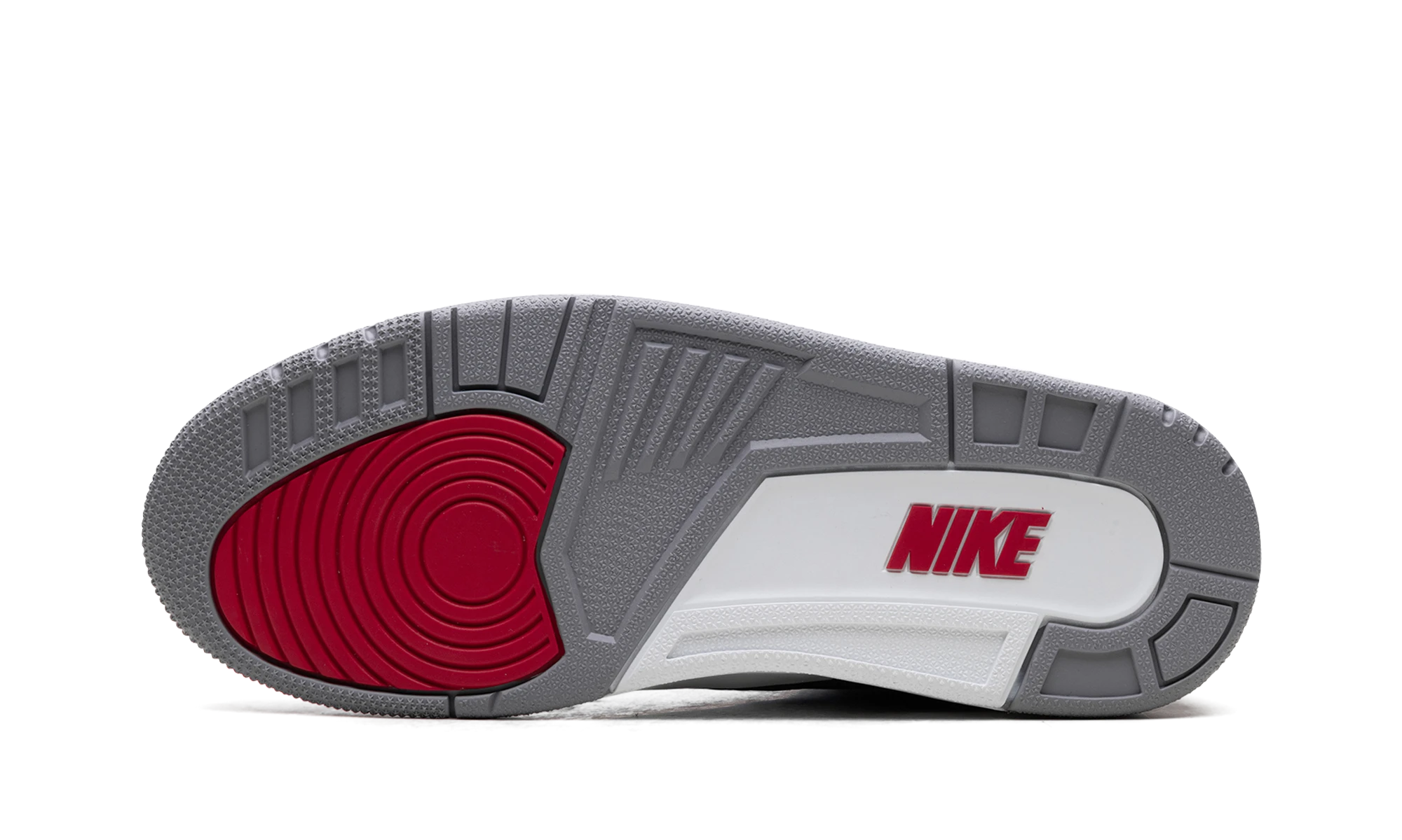 Outer rubber sole of the Air Jordan Jordan 3 Retro OG Black Cement (DN3707-010).