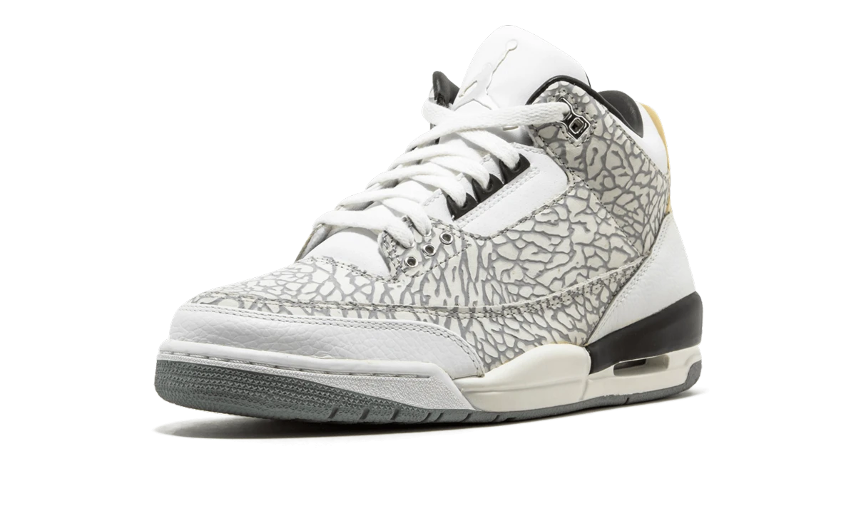 Outer rubber sole of the Air Jordan Jordan 3 Retro White Flip (315767-101).