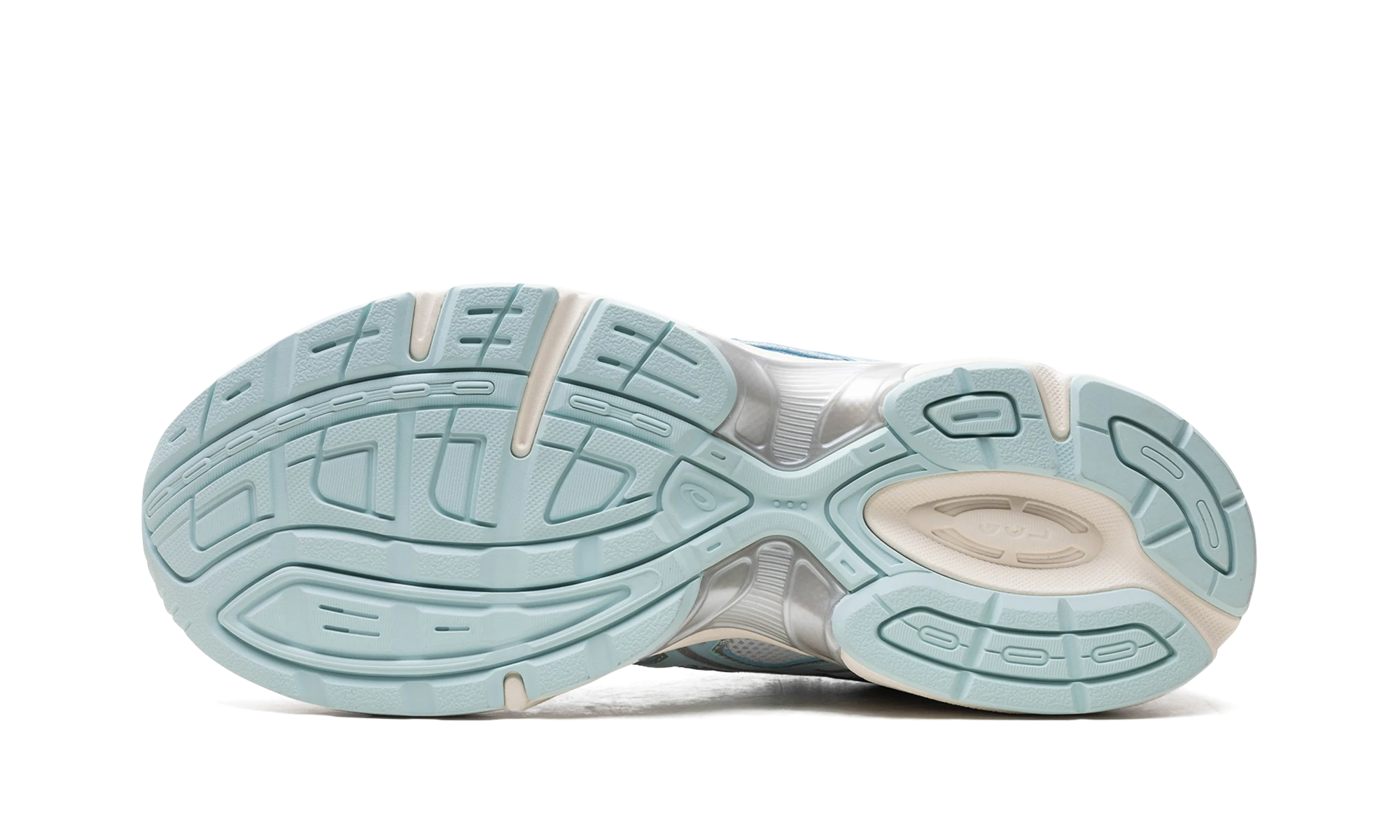 Outer rubber sole of the ASICS Gel-1130 Birch Blue (1203A626-400).