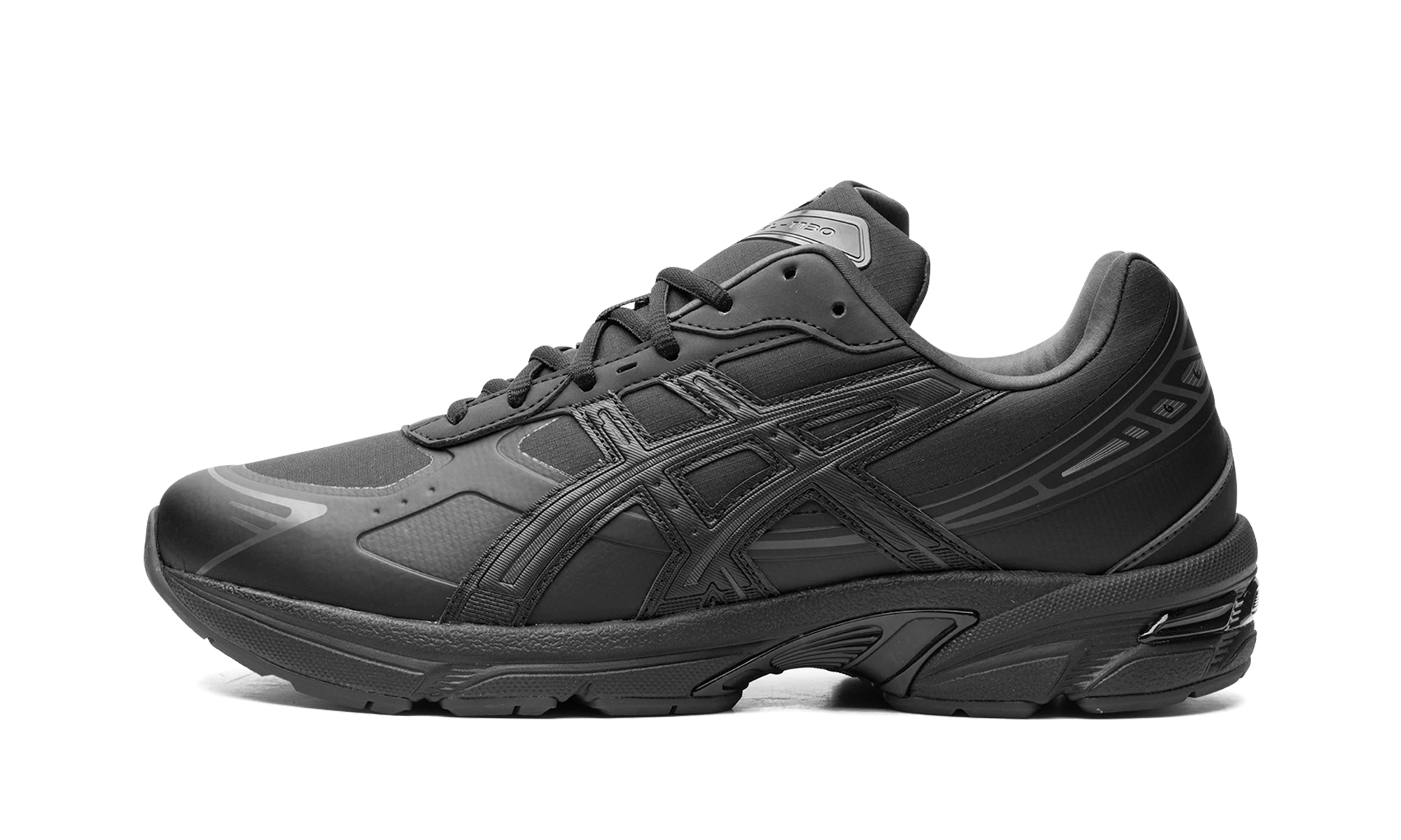 Sneaker ASICS GEL-1130 NS Black (1203A413-001) in leather black and grey — outer profile view.