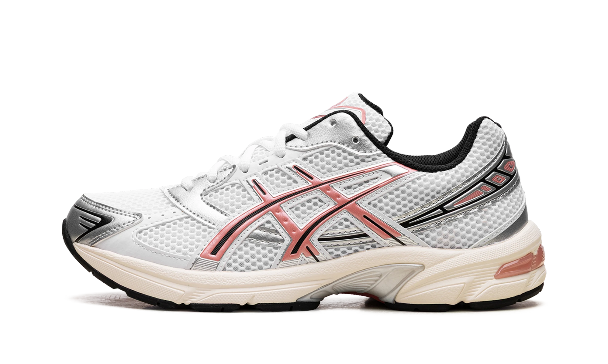 Sneaker ASICS Gel-1130 White Desert Red (1203A609-102) in leather white and red — outer profile view.