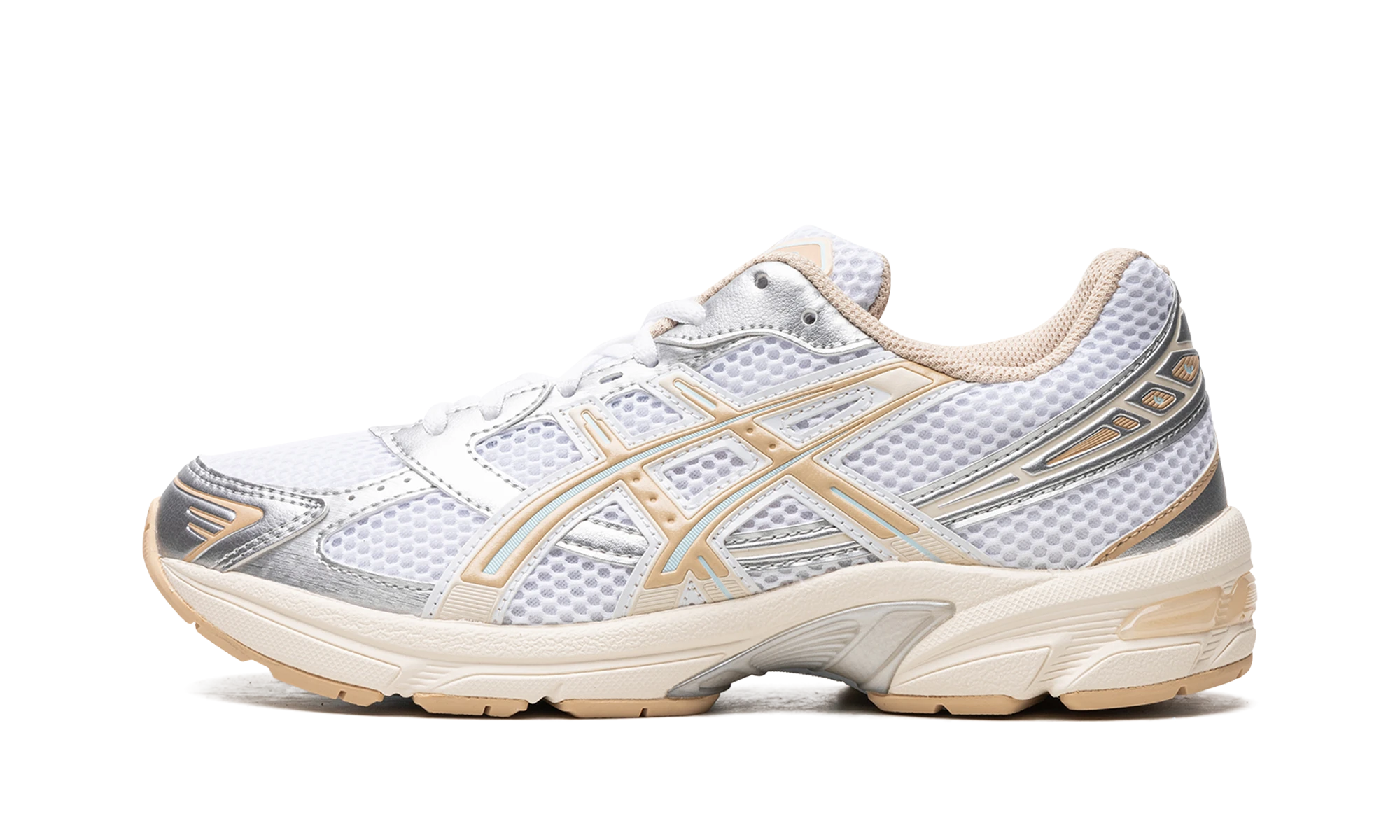 Sneaker ASICS Gel-1130 White Dune (1202A164-111) in leather white — outer profile view.