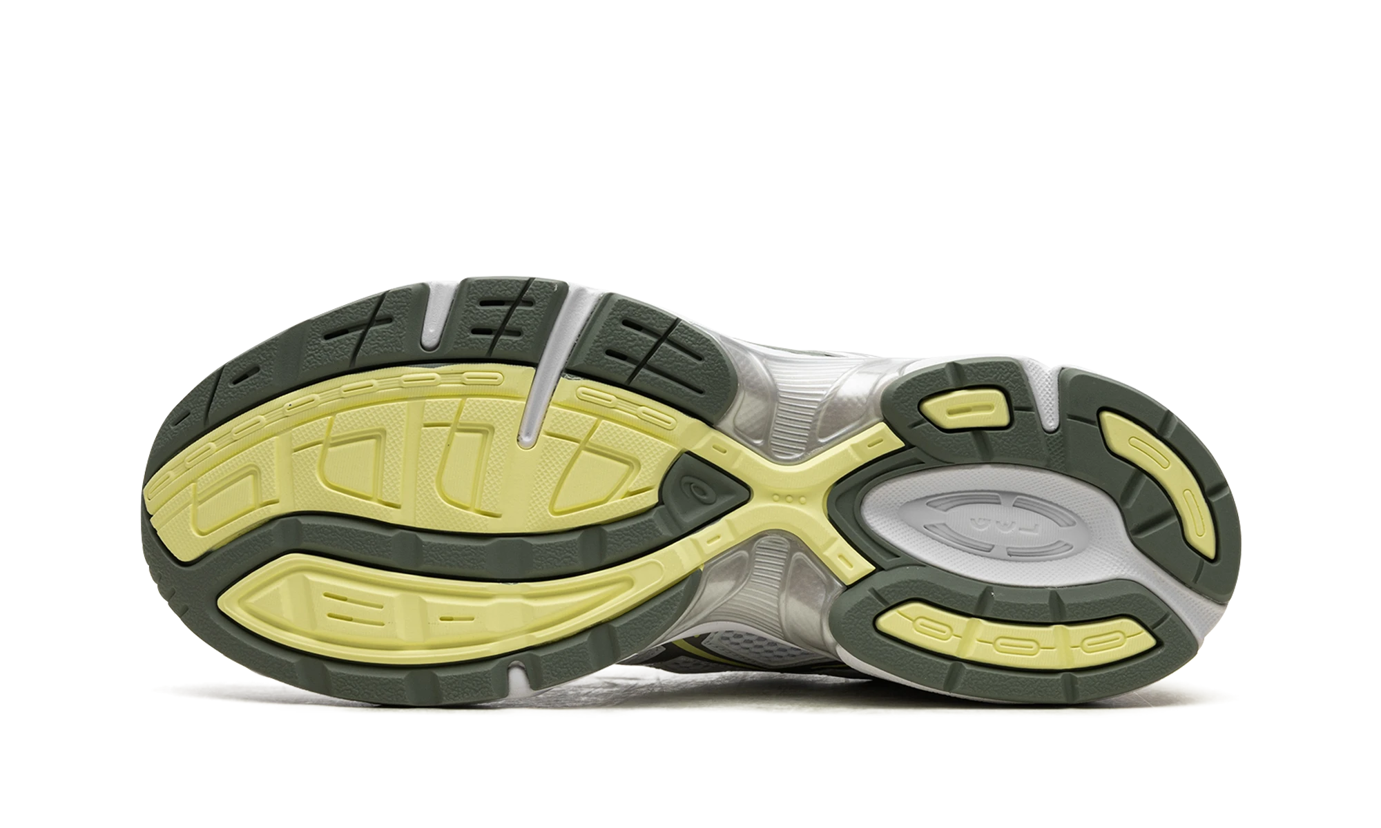 Ulkopuolinen kumipohja ASICS Gel-1130 White Jade Yellow (1201A256-111).