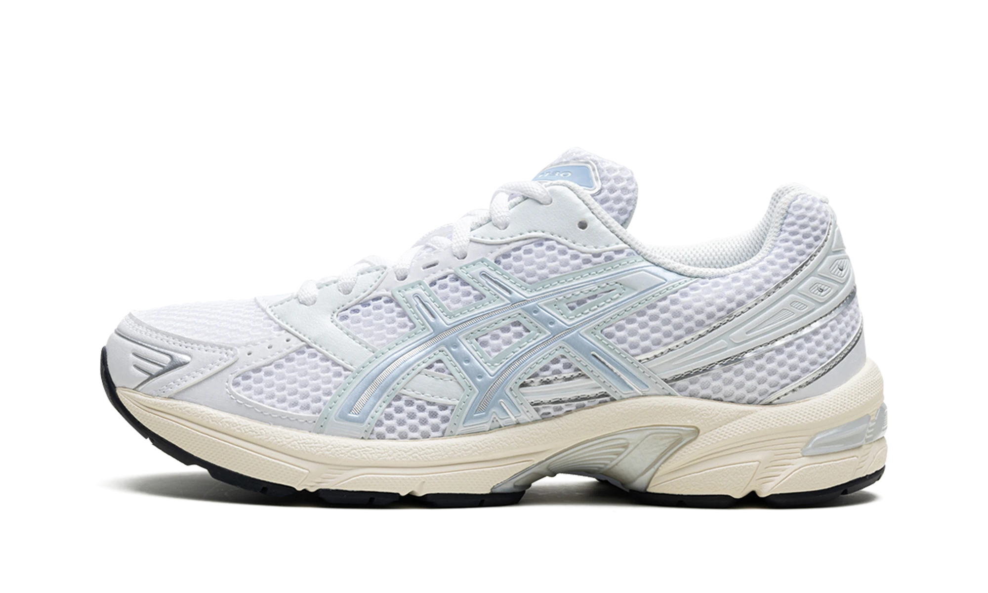 Sneaker ASICS Gel-1130 White Soft Sky (1202A502-100) in leather white — outer profile view.