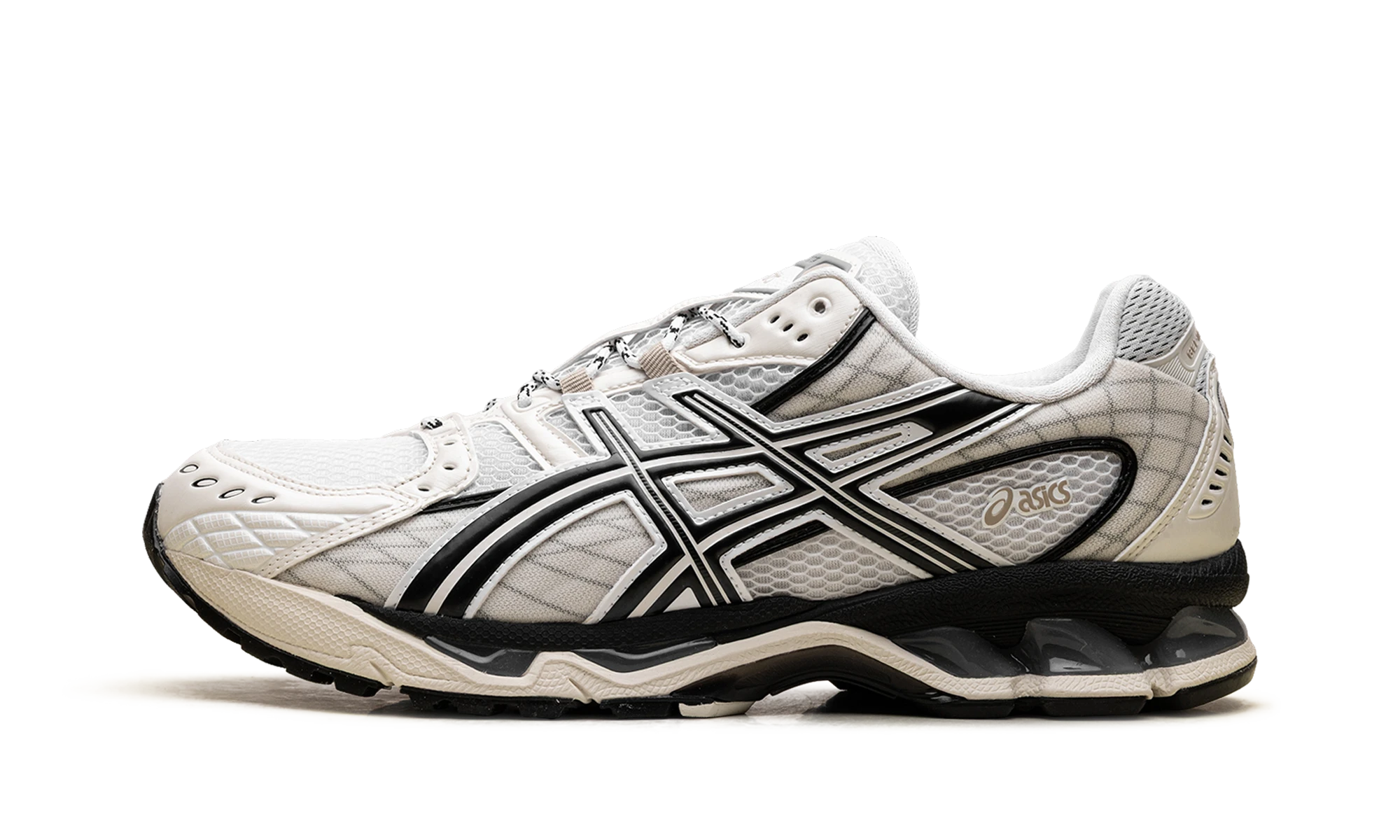 Sneaker ASICS Gel-Nimbus 10.1 White Ivory (1203A543-108) in leather white — outer profile view.