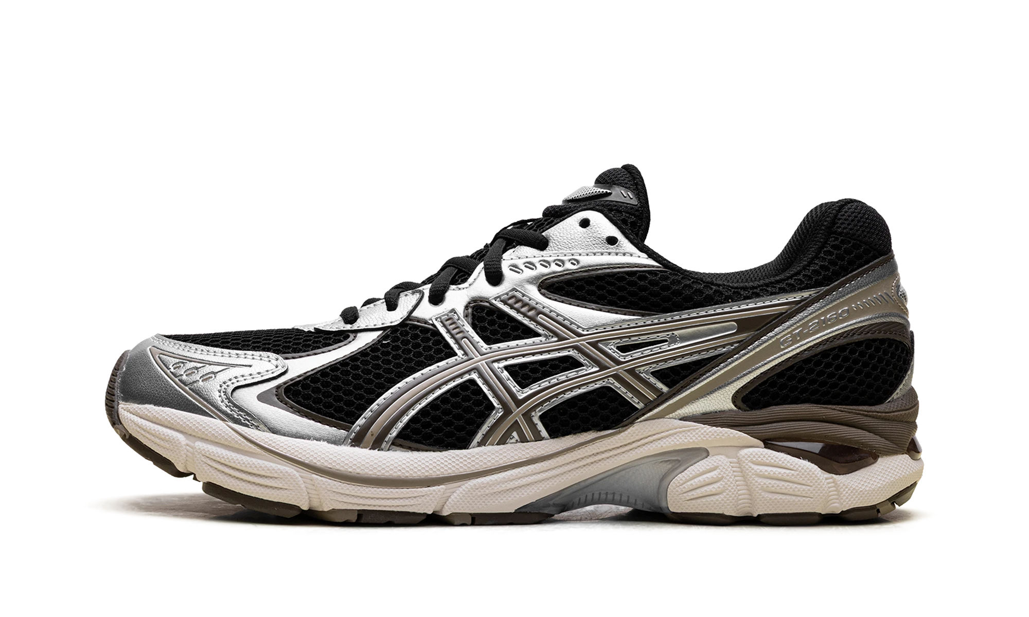 Sneaker ASICS GT-2160 Black Driftwood (1203A275-004) in leather black — outer profile view.