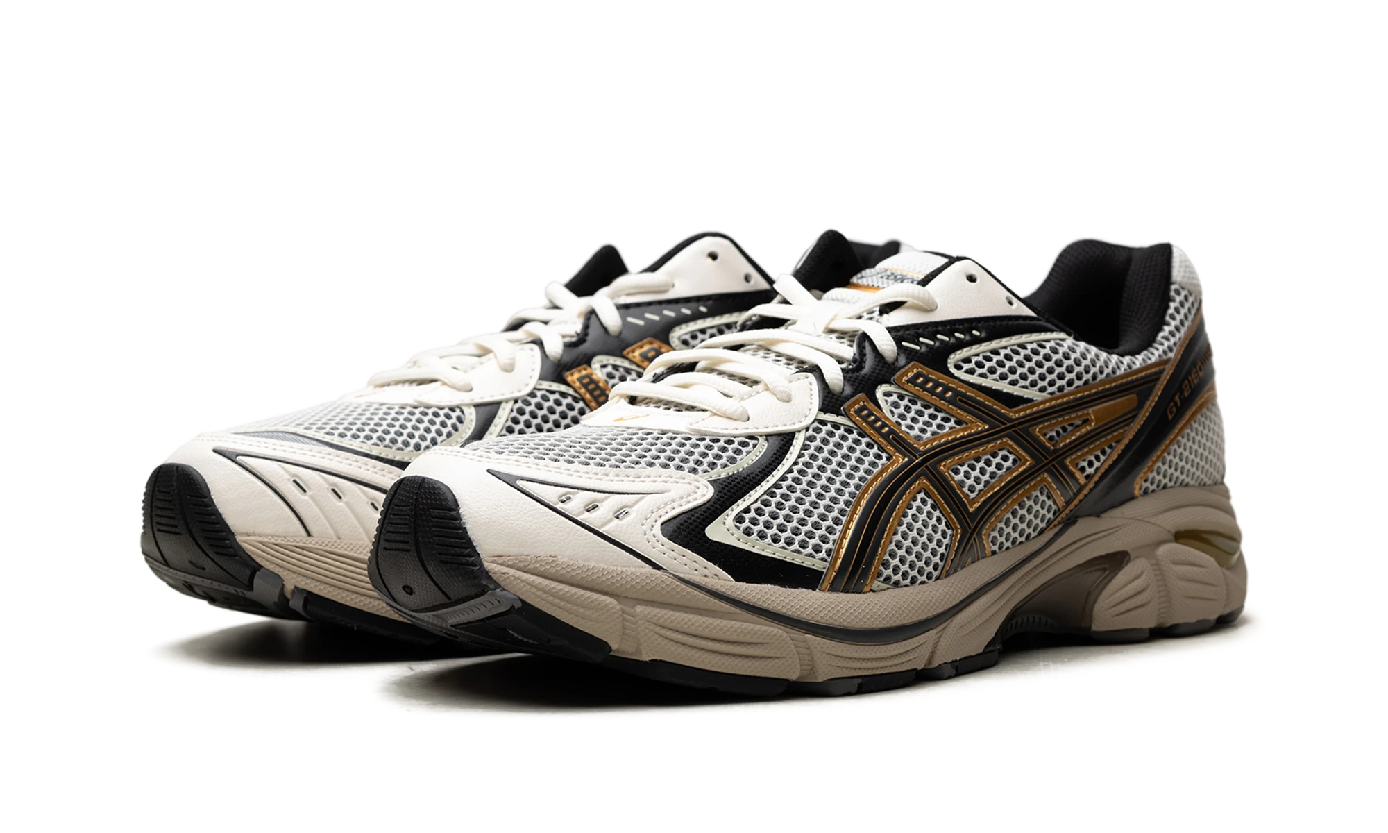 Detail of the inner side of the sneaker ASICS GT-2160 Cream Pure Gold (1203A275-114) beige et or.