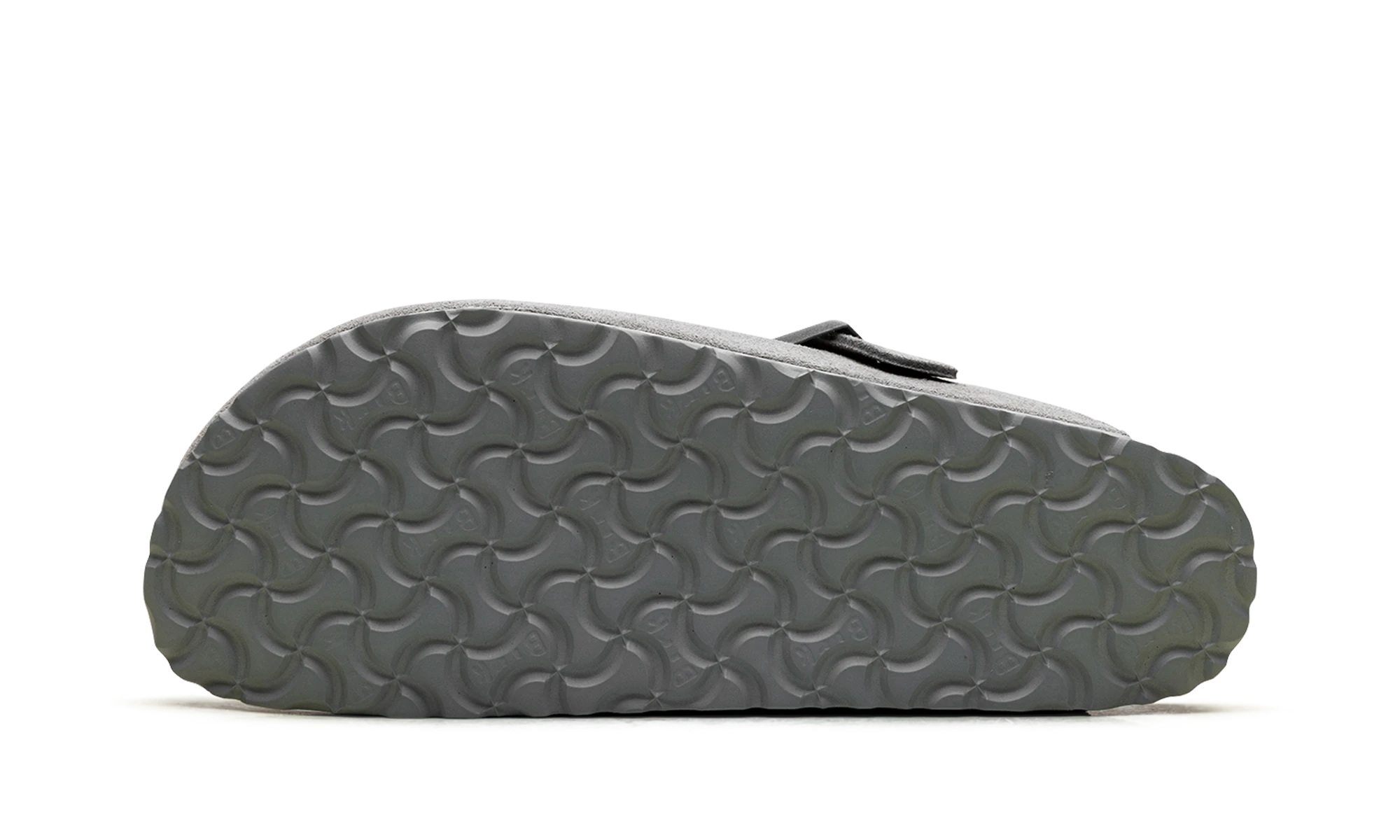 Semelle extérieure en caoutchouc de la Birkenstock Boston Suede Stone Coin (1027688/1027751).