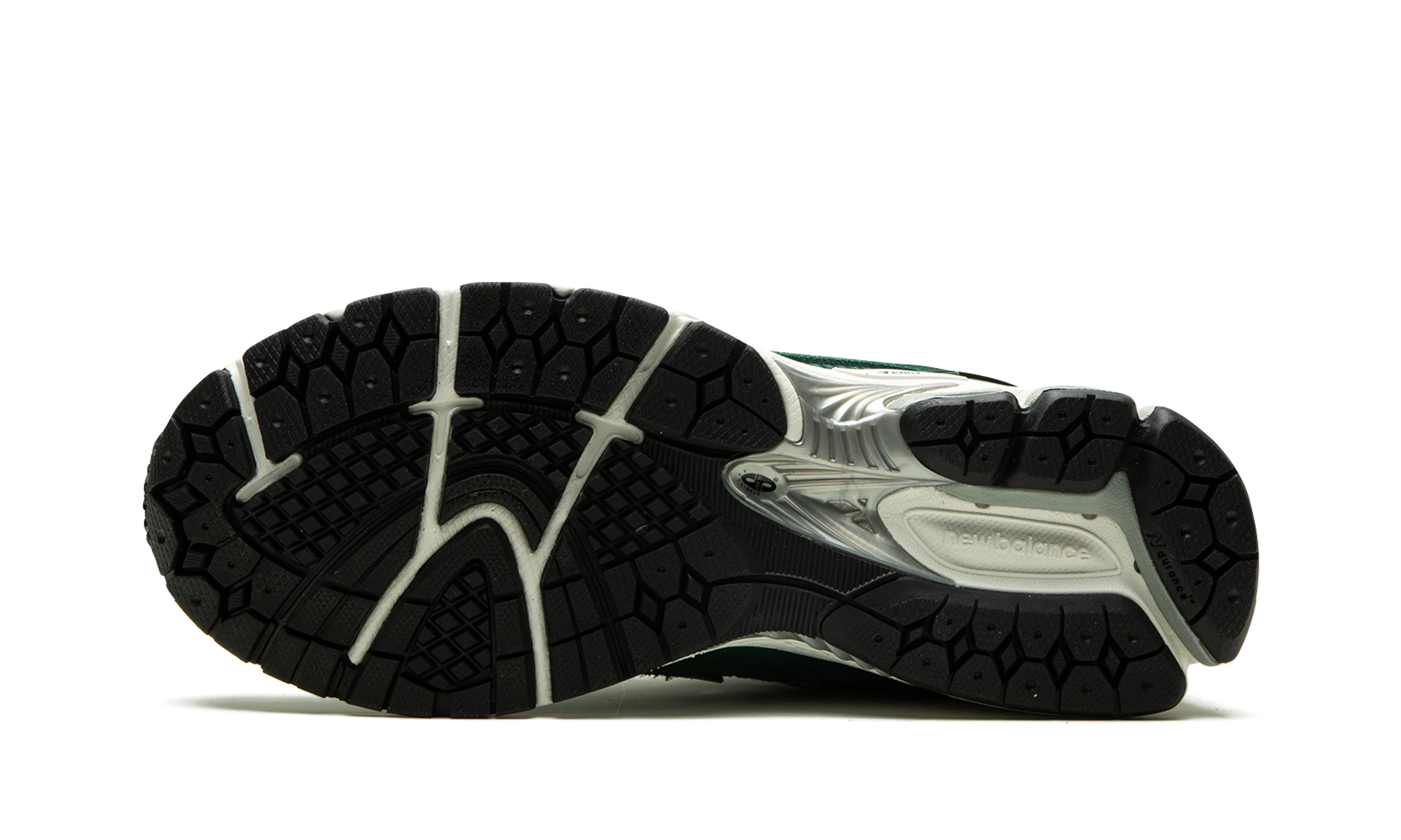 Outer rubber sole of the New Balance 1906R Nightwatch Green (M1906RX).