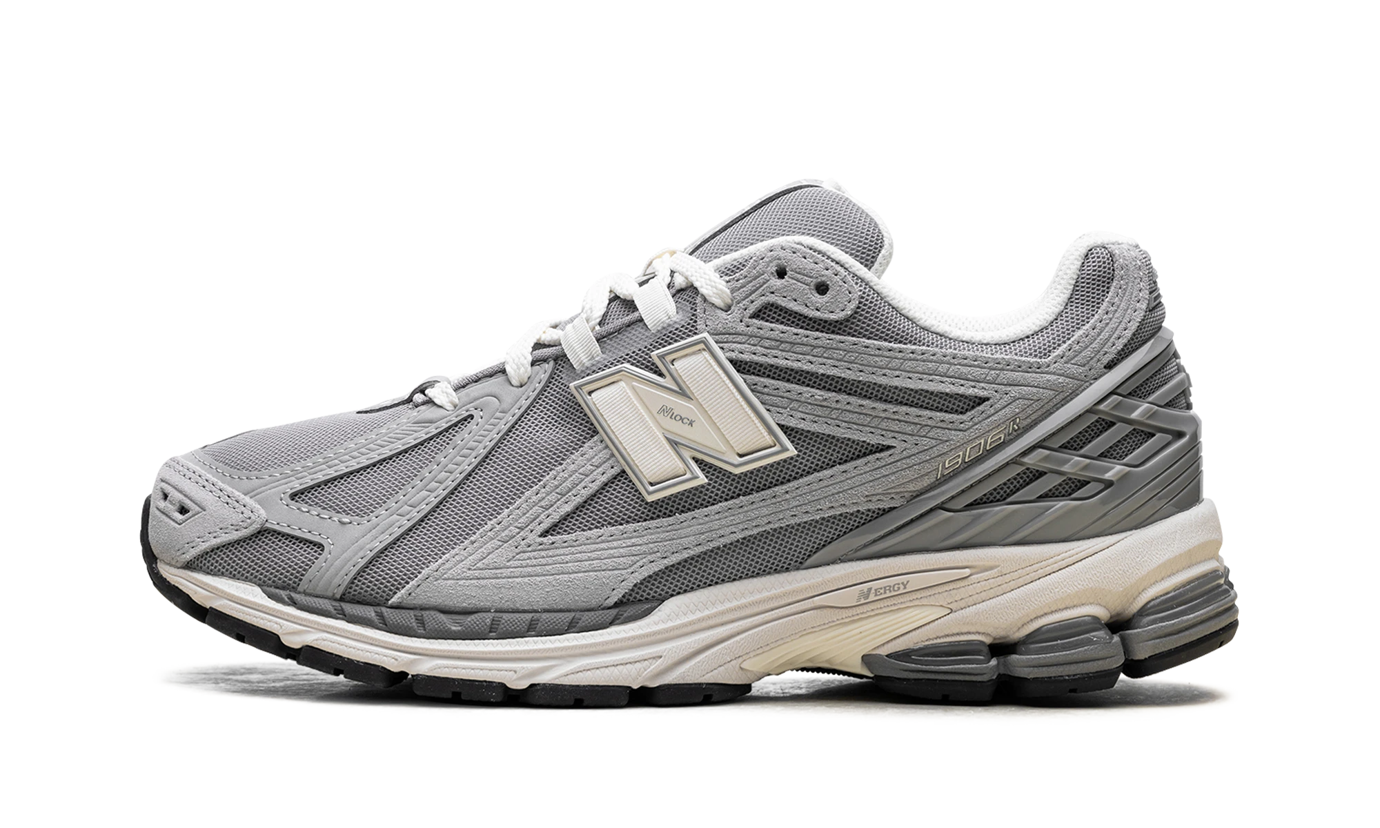 Sneaker New Balance 1906R Raincloud in leather, available in Europe — outer profile view.