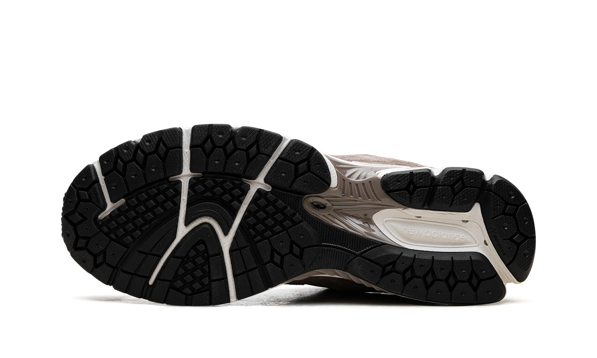 Outer rubber sole of the New Balance 2002R Driftwood Black (M2002RTJ).