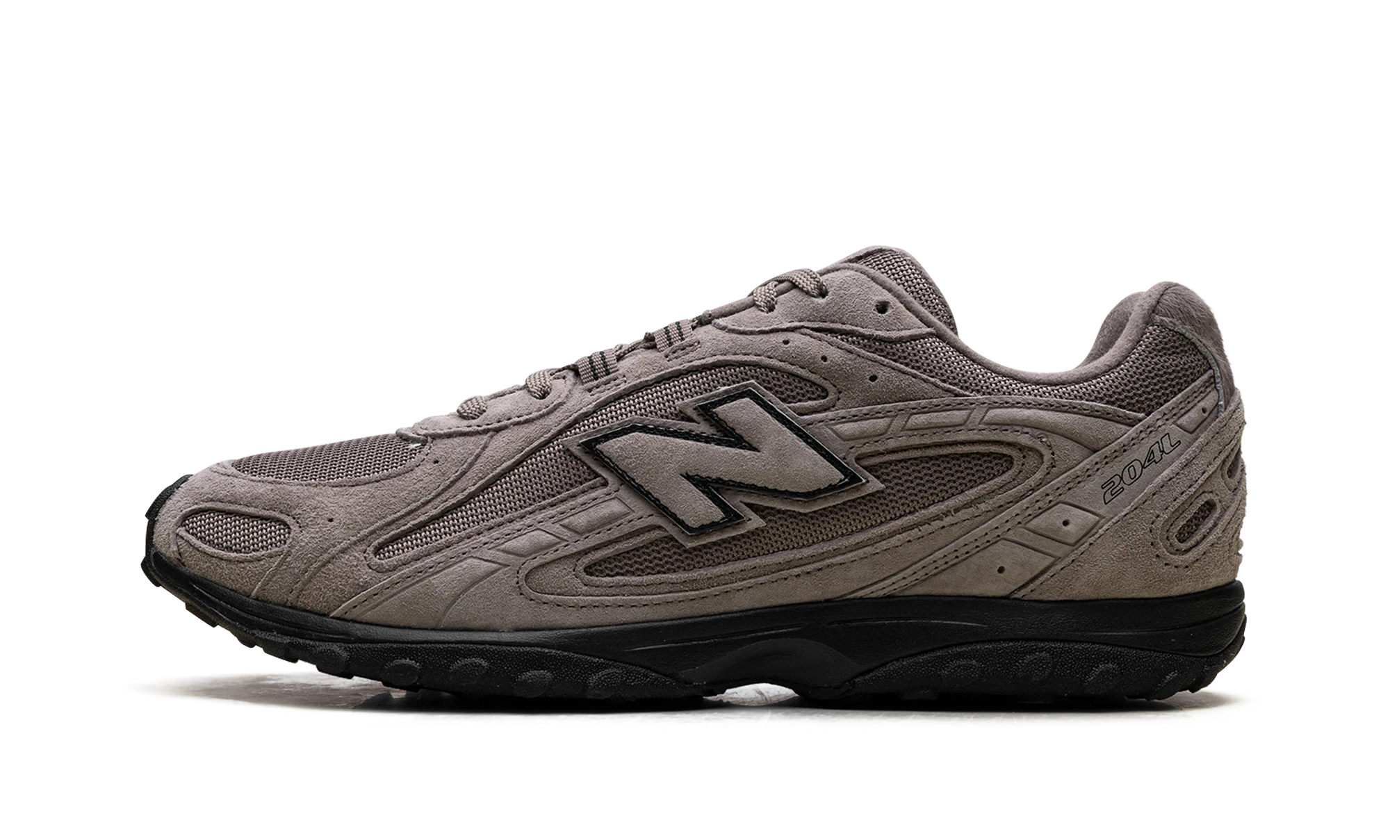 Scarpa New Balance 204L Year of the Horse Tan (U204L3K9) in pelle beige e nero — vista profilo esterno.