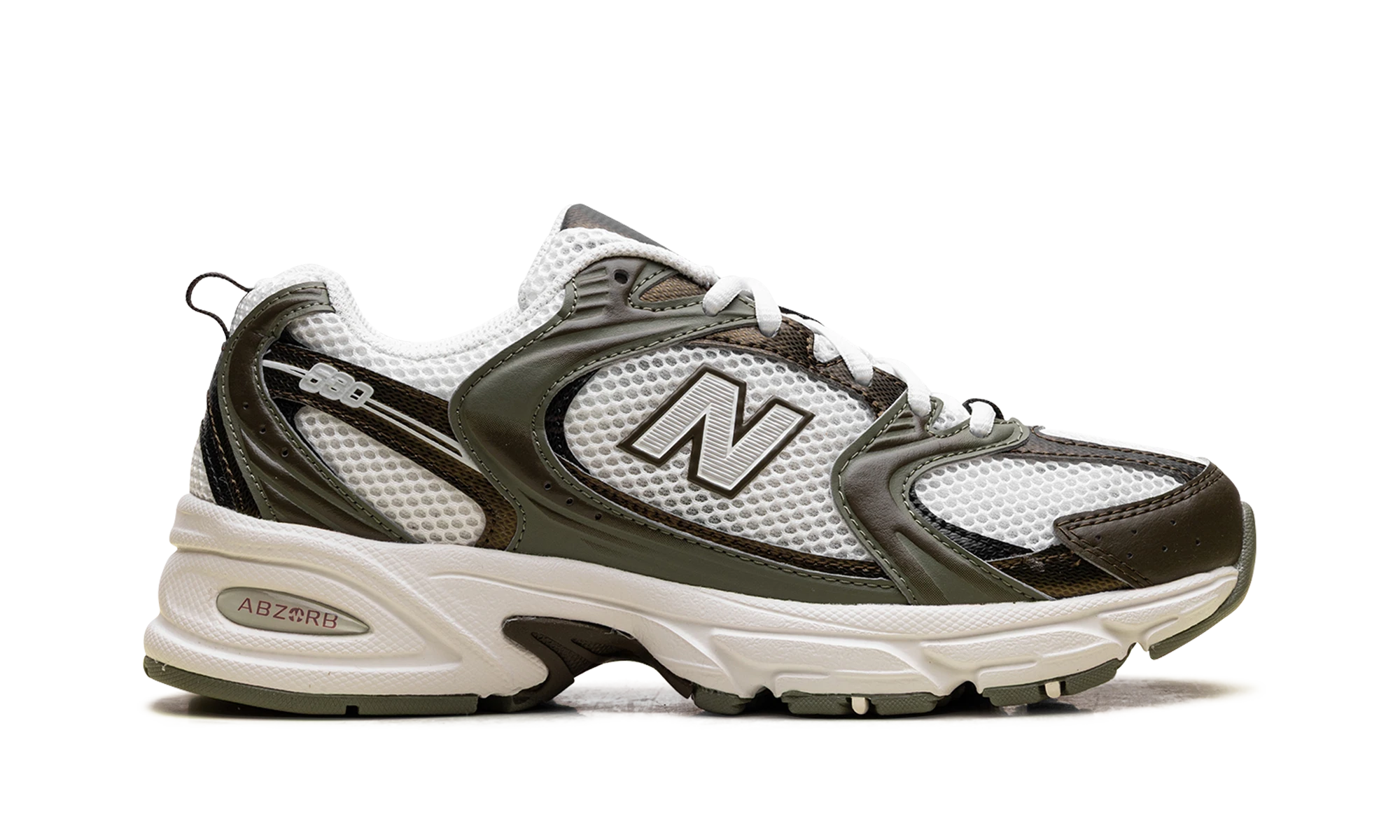 Outer rubber sole of the New Balance 530 CALIA Brown Green (U530CAL).