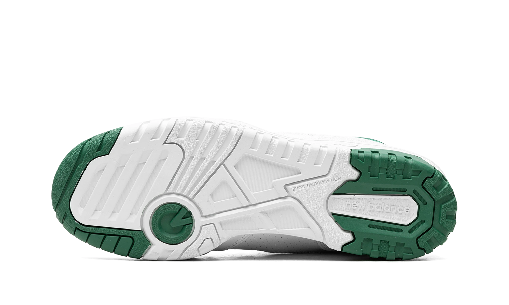 Outer rubber sole of the New Balance 550 White Classic Green (BB550SWB).