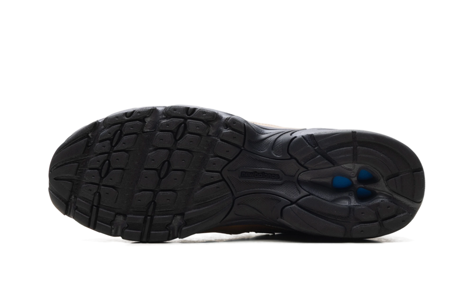 Outer rubber sole of the New Balance 740v2 Black Castlerock Gold Metallic (U740BD2).
