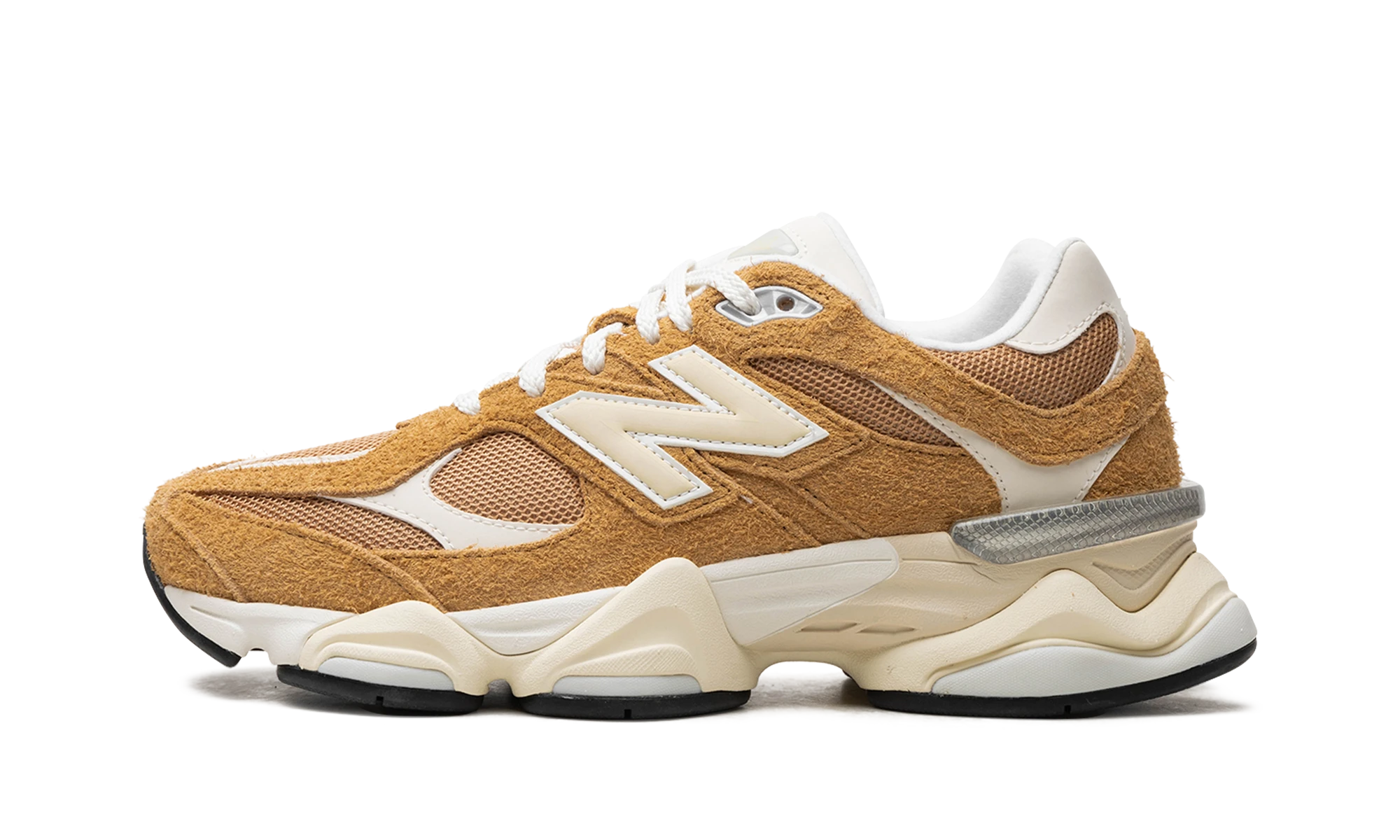 Sneaker New Balance 9060 Great Plains (U9060HMT) in leer beige — zijaanzicht.