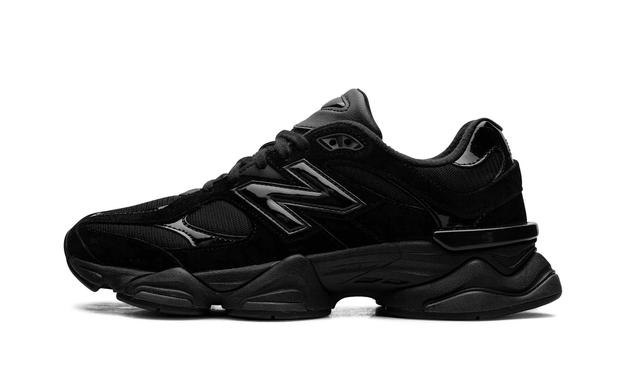 New Balance 9060 Triple Black Patent (U9060ZBO) - side view