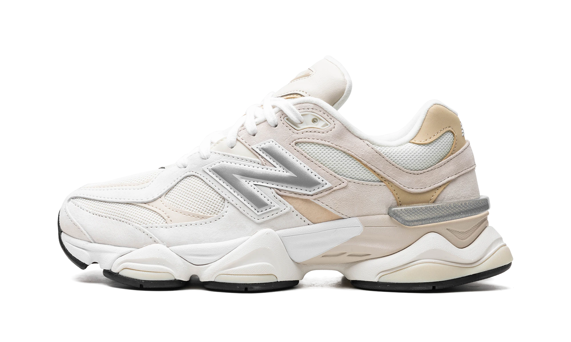 Sneaker New Balance 9060 Turtledove (U9060TAT) in leer — zijaanzicht.