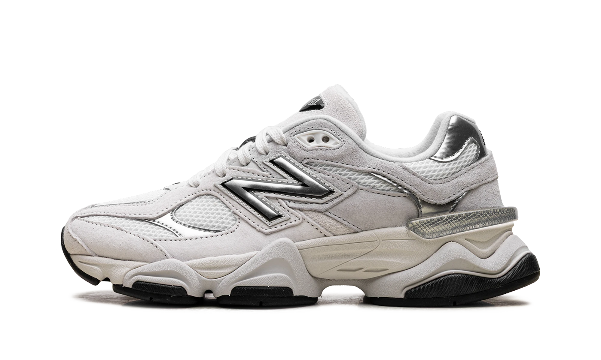 New Balance 9060 White Black Metallic Silver (U9060JRB) - side view