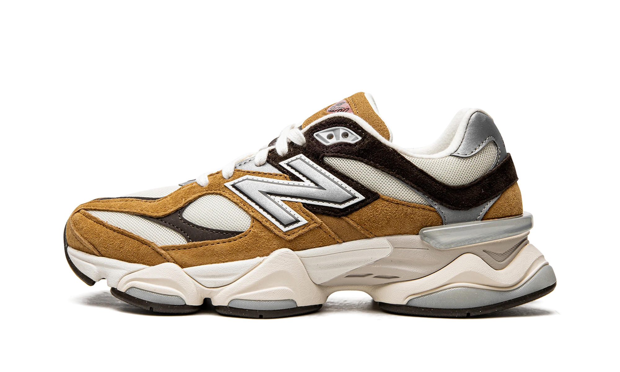Sneaker New Balance 9060 Workwear (U9060WOR) in leer — zijaanzicht.