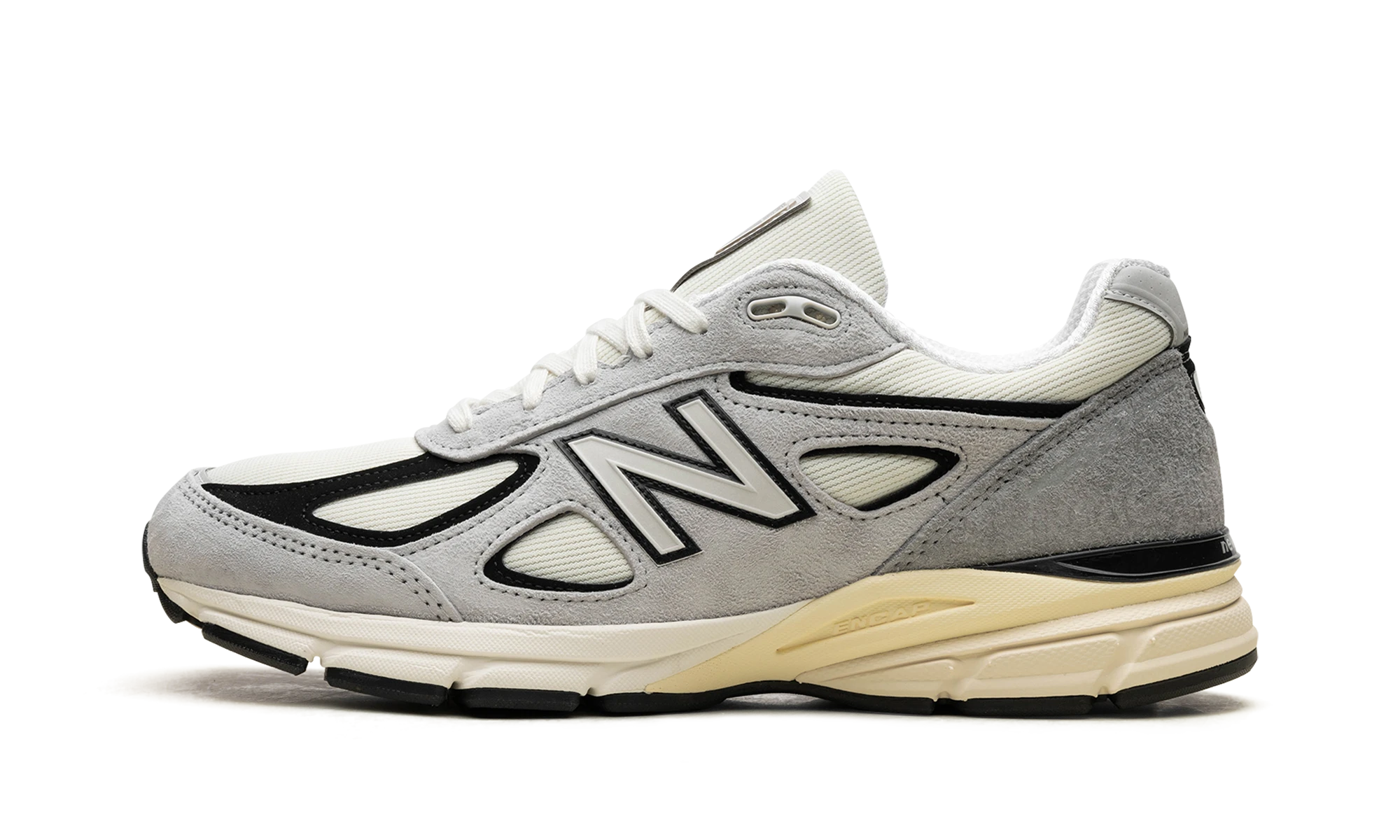 New Balance 990v4 MiUSA Teddy Santis Grey Black Cream (U990TG4) - side view