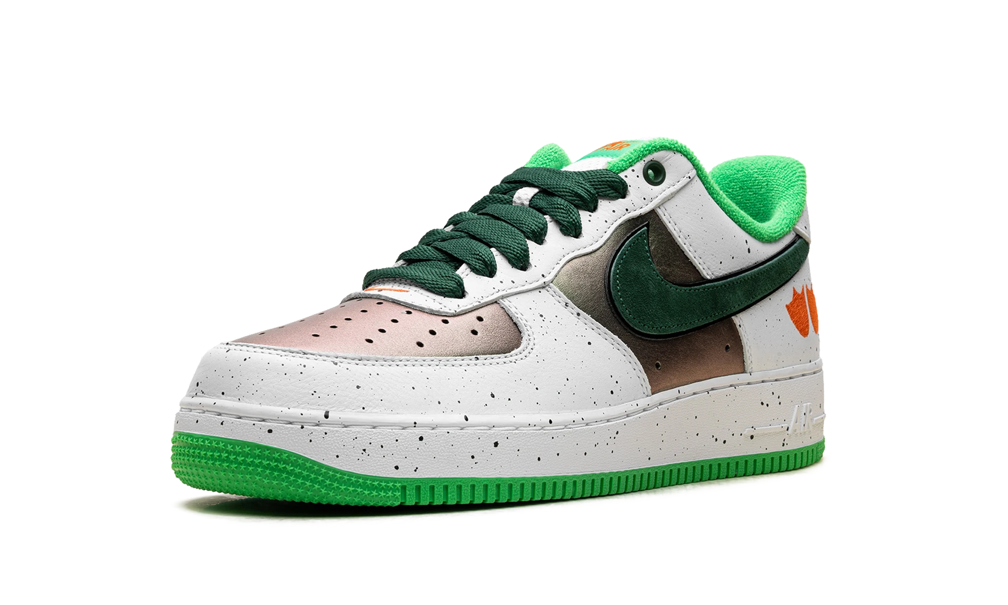 Teniska Nike Air Force 1 Low Ducks of a Feather University of Oregon Egg or Duck (IU7613-100) z koža — pohľad z vonkajšej strany.