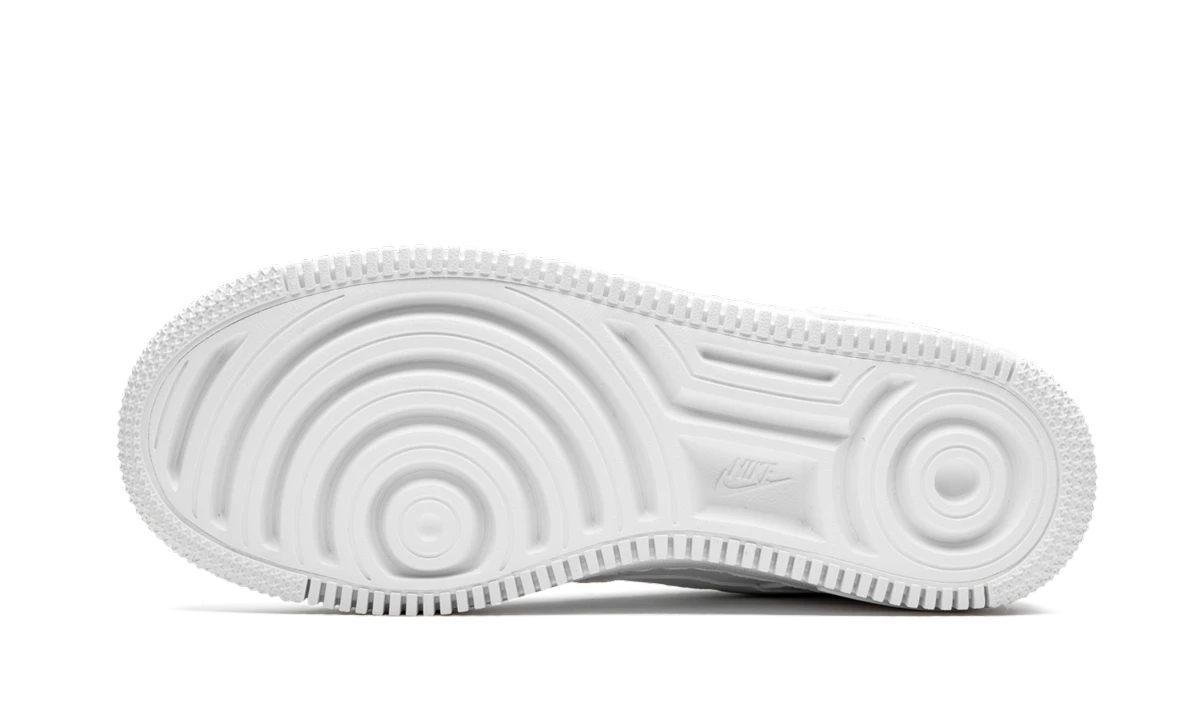 Outer rubber sole of the Nike Air Force 1 Low Shadow Triple White (CI0919-100).