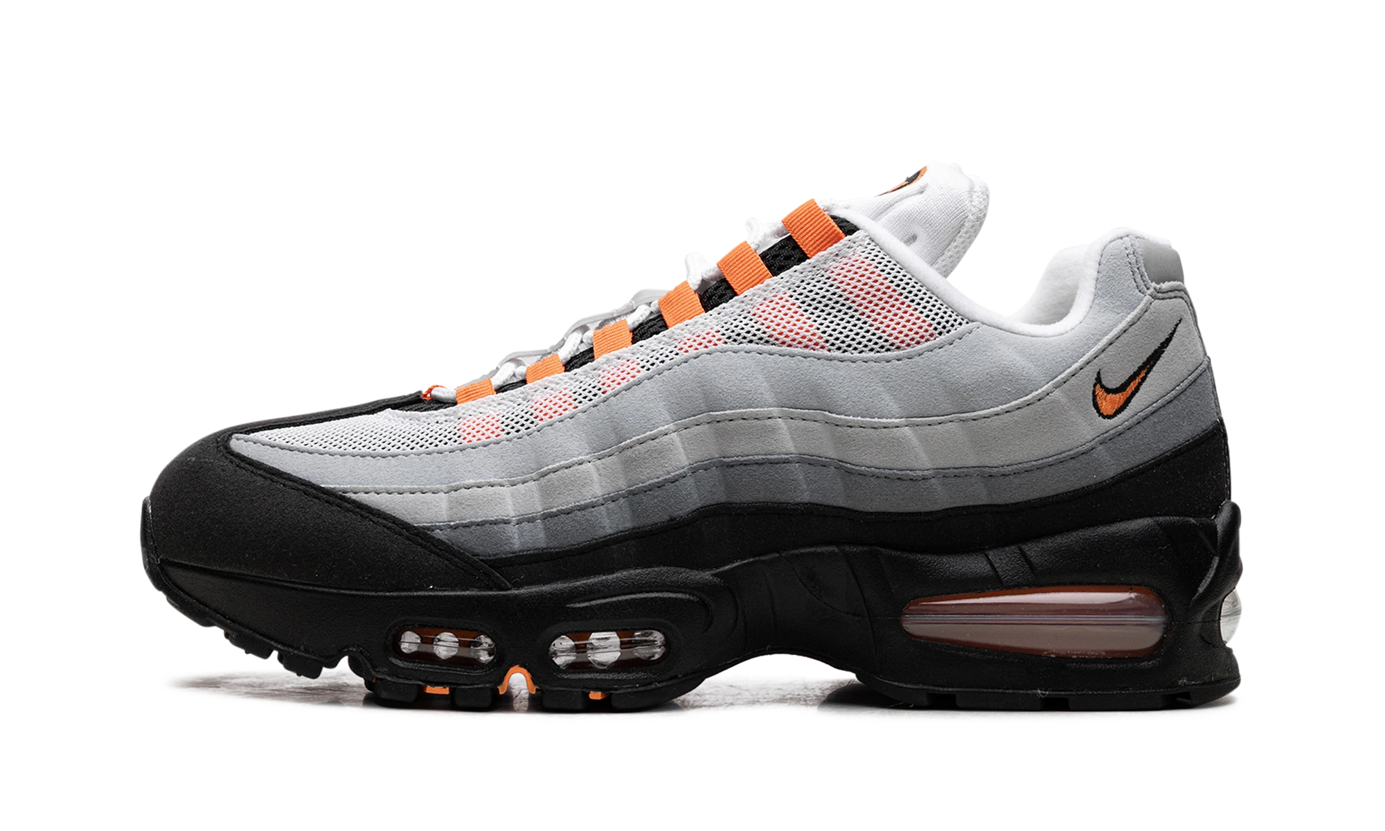Cipő Nike Air Max 95 OG Big Bubble Bright Mandarin (HM4740-005) bőr fekete — külső oldalprofil.