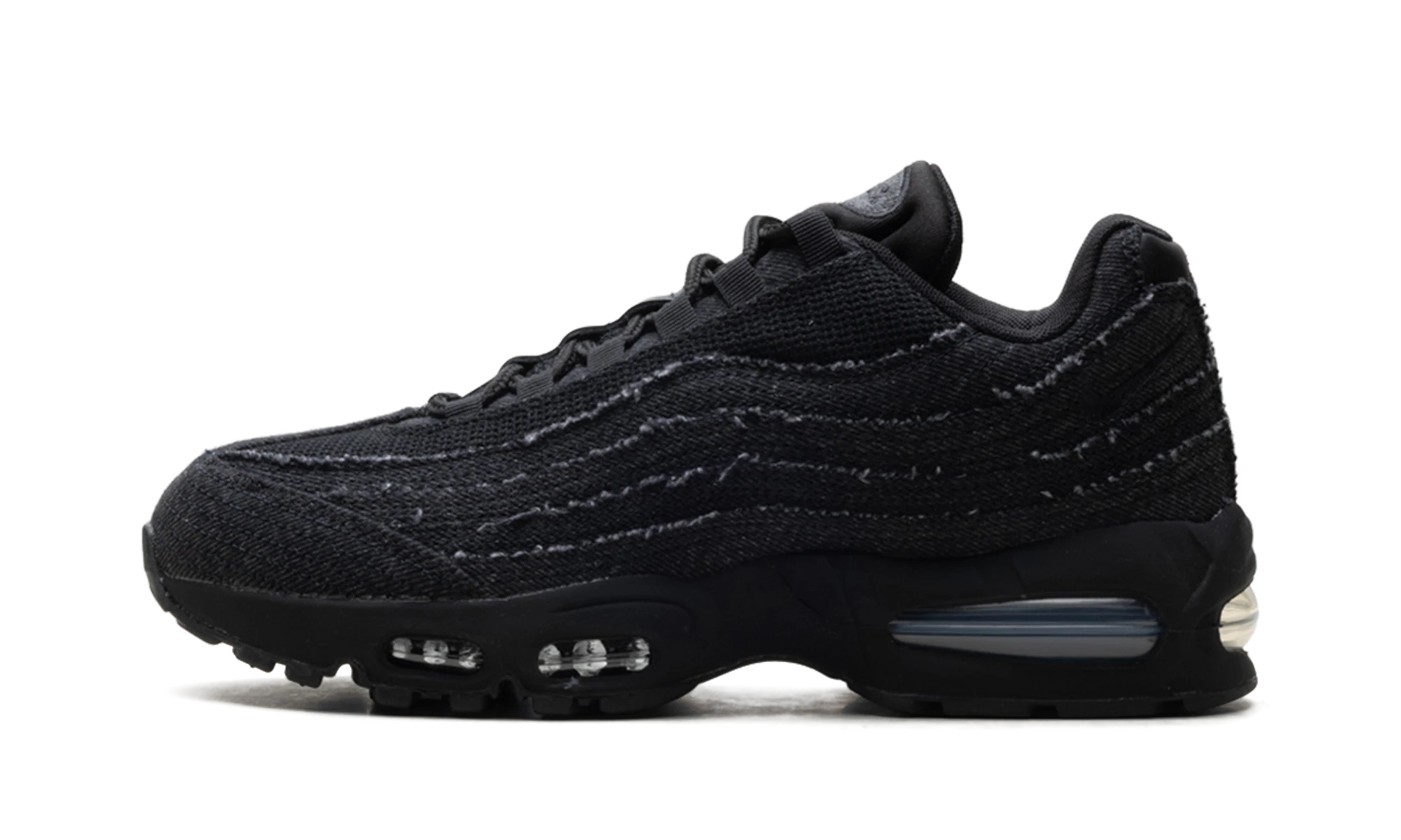 Sneaker Nike Air Max 95 OG Levis Black (HM4743-001) i läder svart och röd — yttre profilvy.