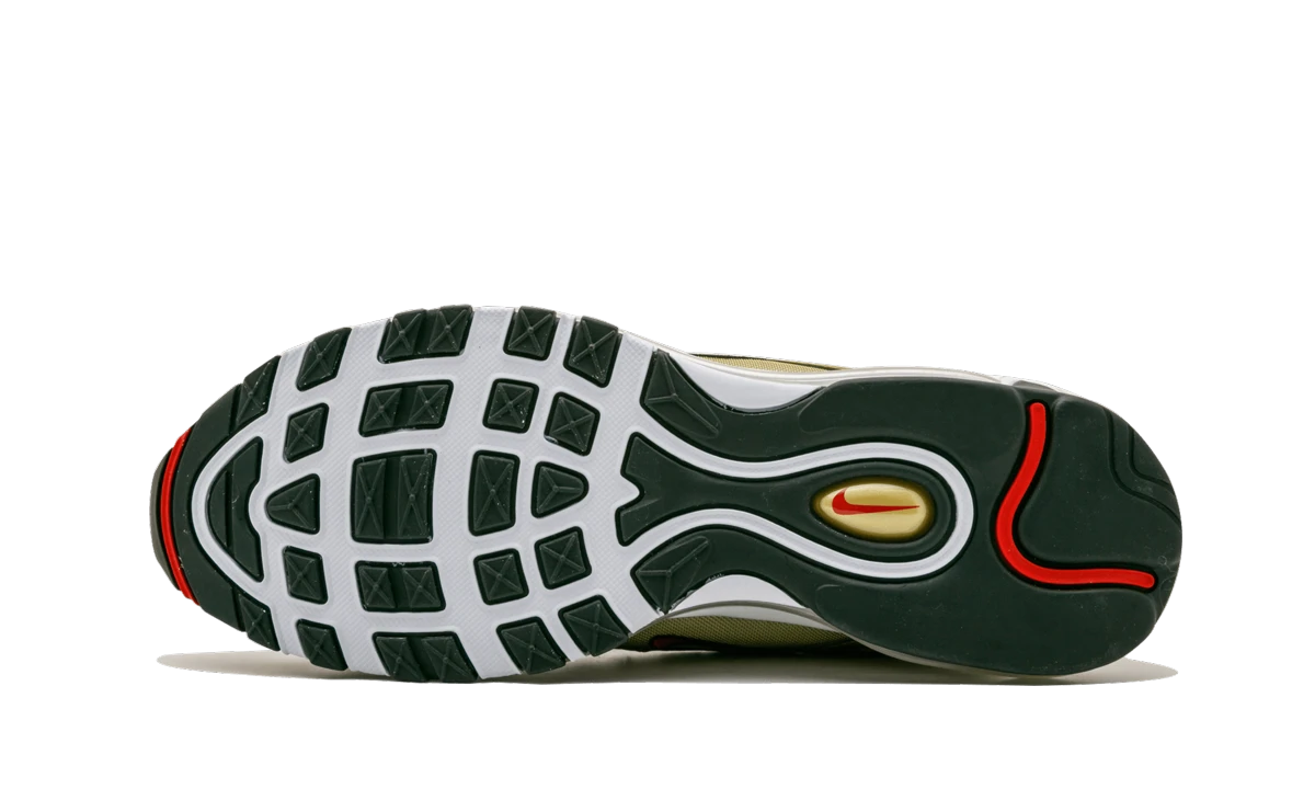 Outer rubber sole of the Nike Air Max 97 Metallic Gold (884421-700).