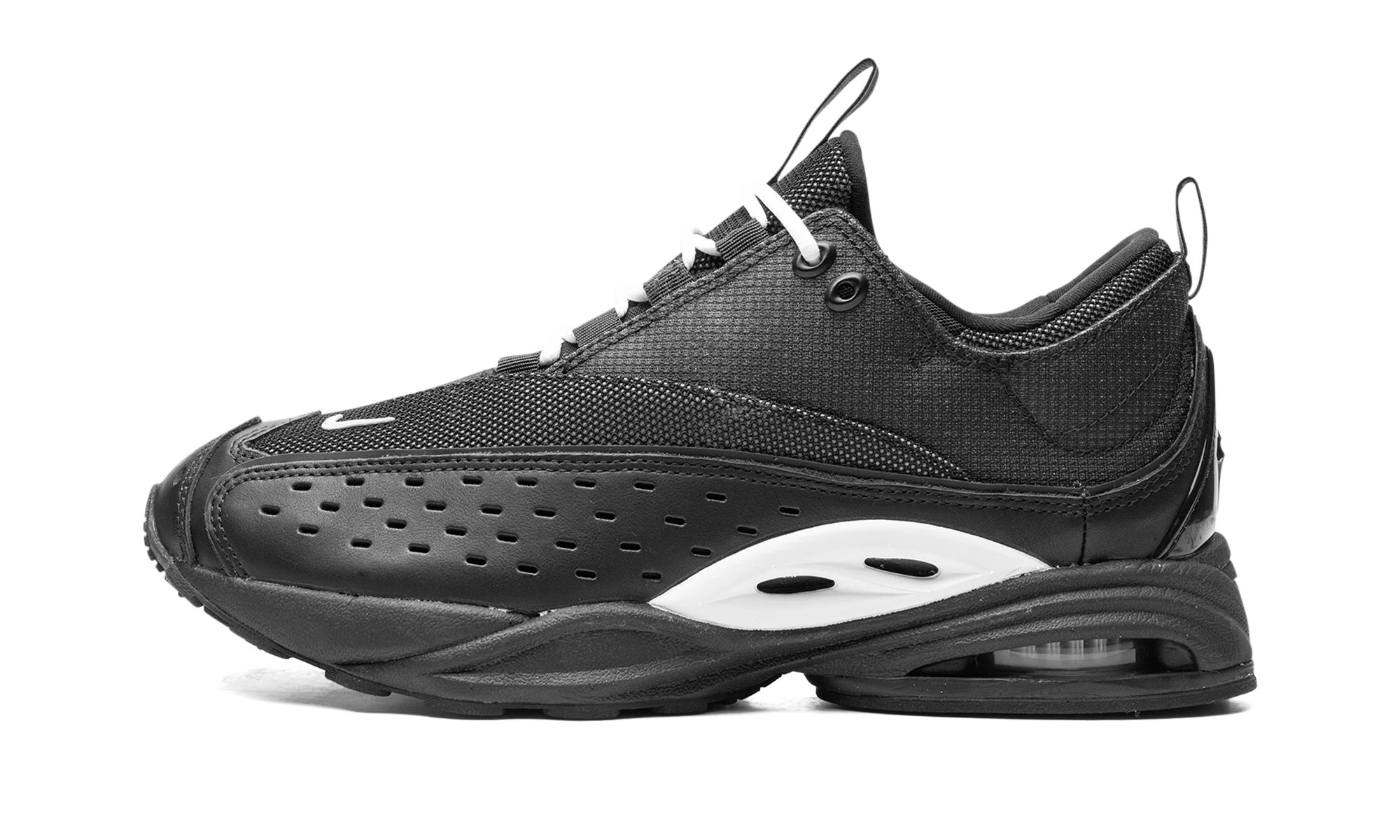 Sneaker Nike Air Zoom Drive Drake NOCTA Black White (DX5854-001) in leather black and white — outer profile view.