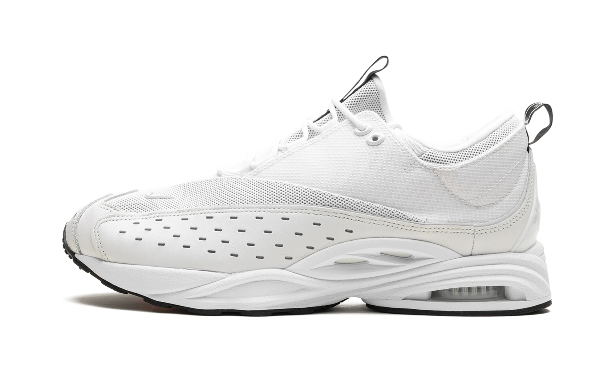 Superga Nike Air Zoom Drive Drake NOCTA Summit White (DX5854-100) iz usnje bel in črn — pogled od zunaj.
